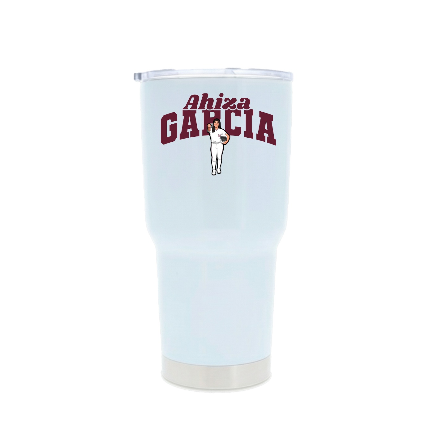 30oz Stainless Steel Tumbler — Signature Arch in White
