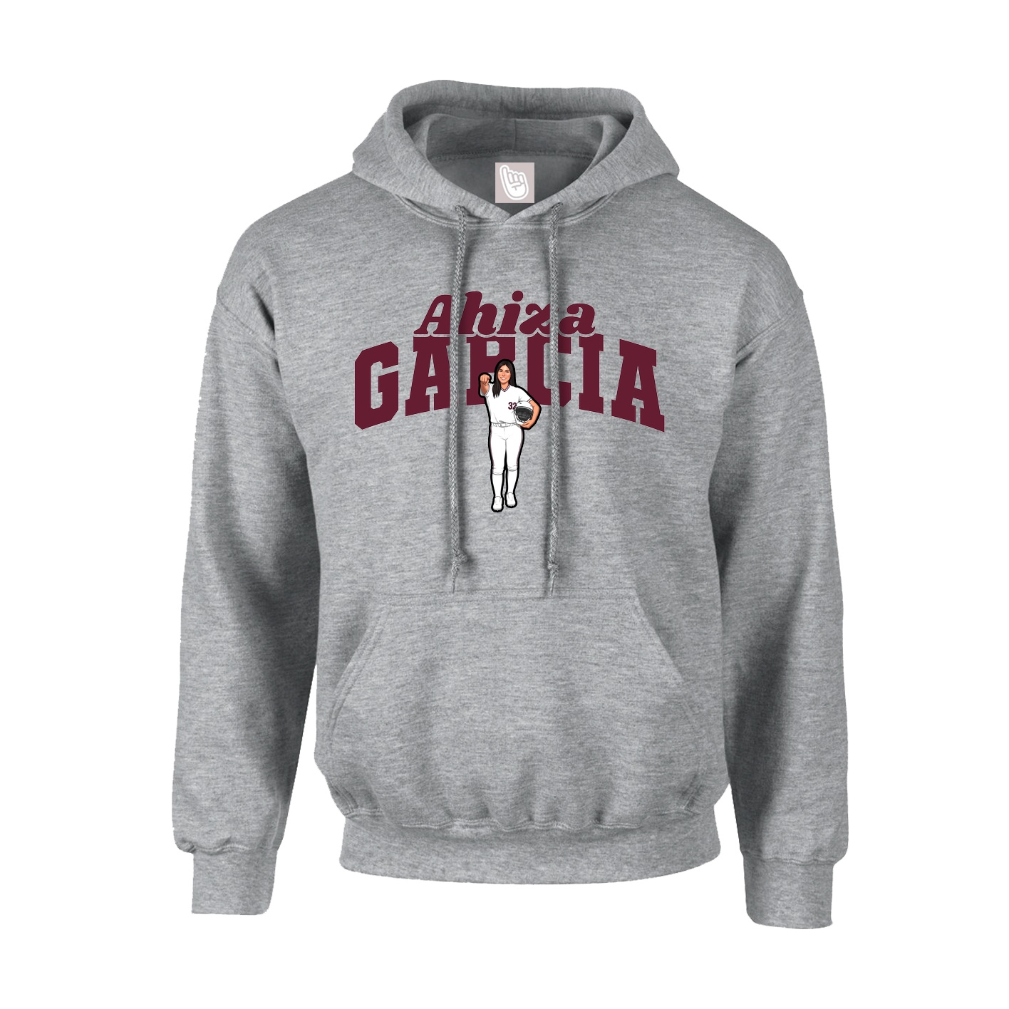 Youth Hoodie — Signature Arch in Grey
