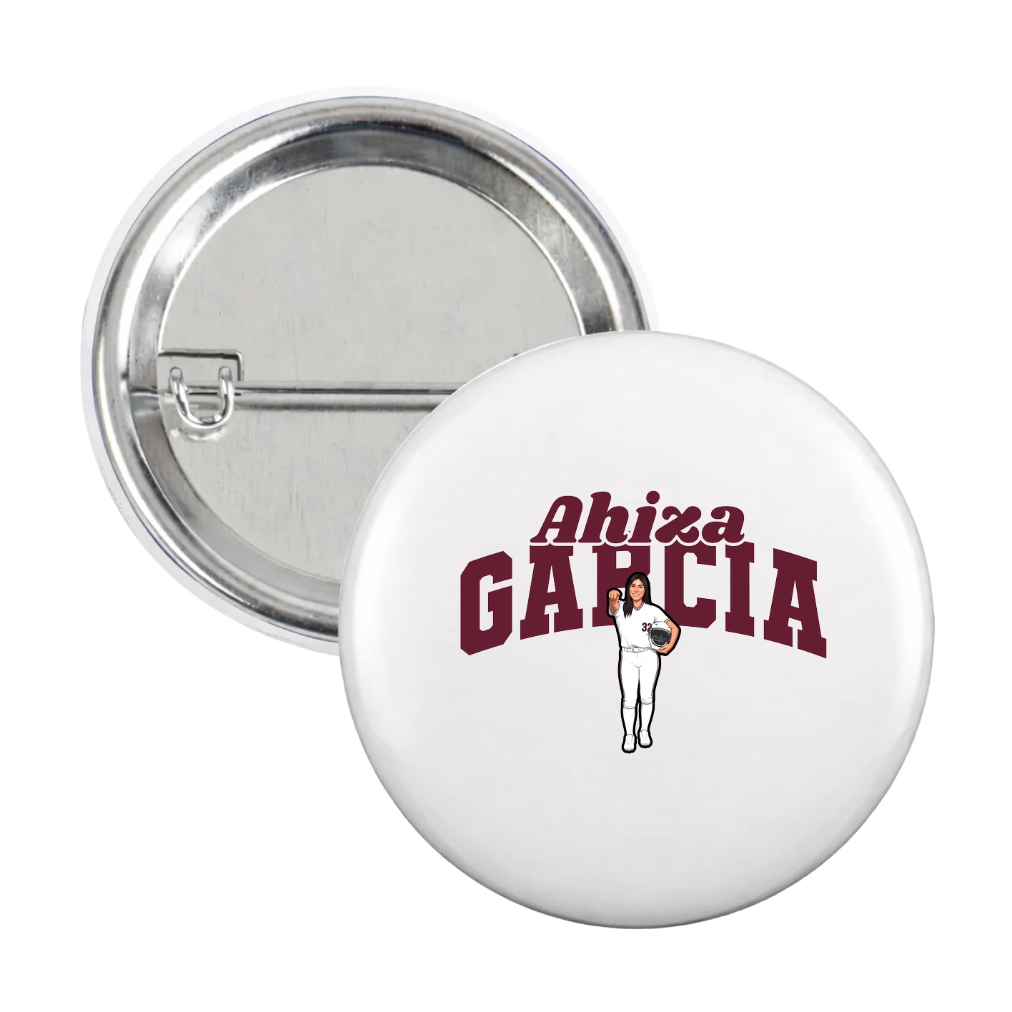 Game Day Button — Signature Arch in White