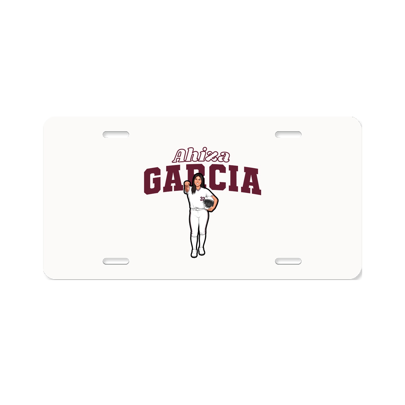 License Plate — Name Arch in Classic