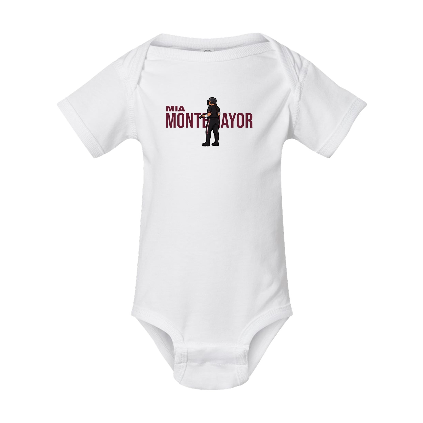 Baby Onesie — Player Name in White