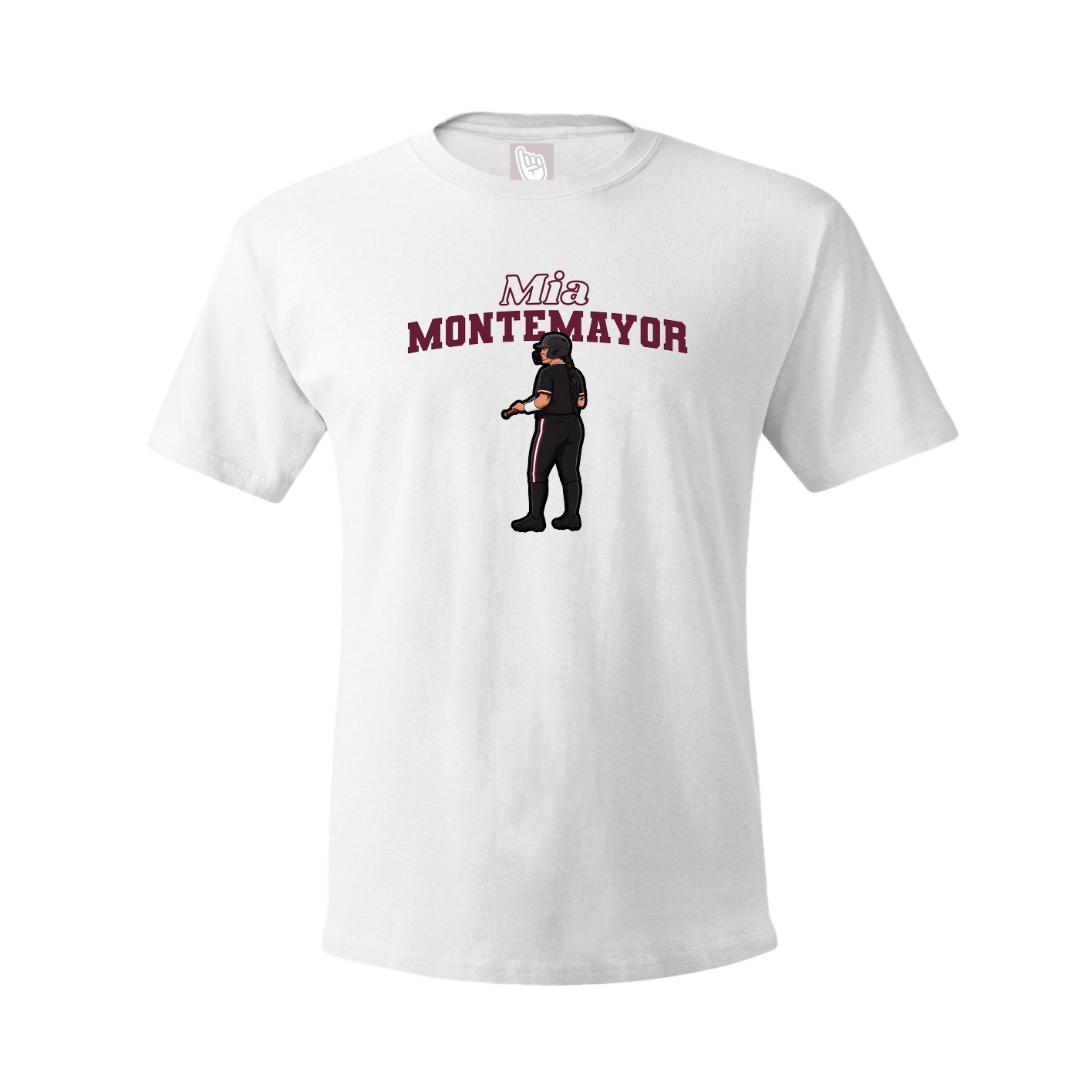 Youth Tee — Name Arch in White