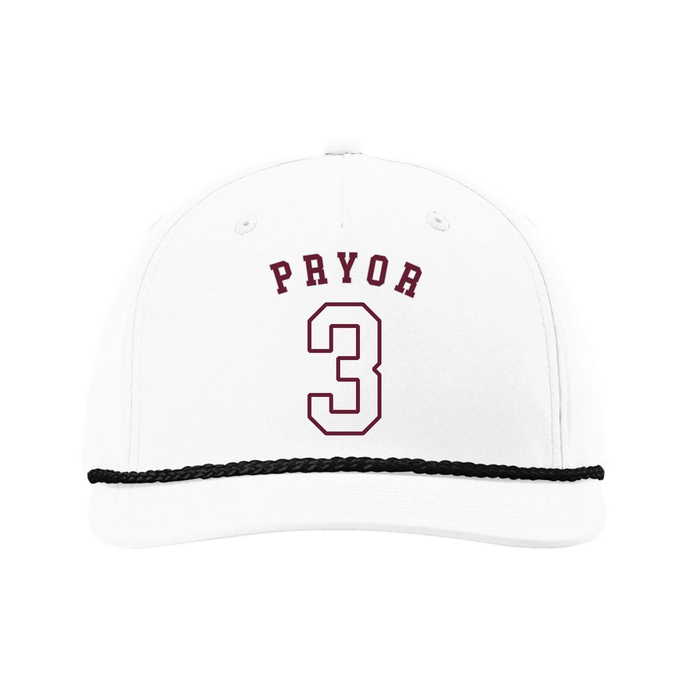 Five-Panel Classic Rope Cap — Shirsey Arch in White