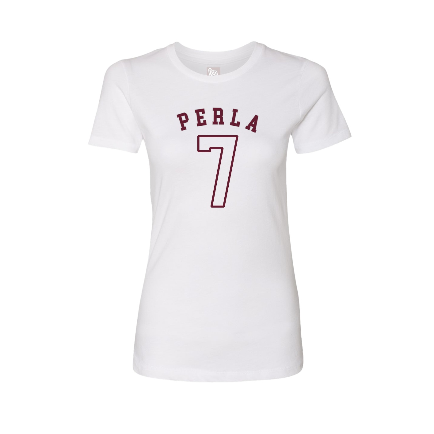 Fitted Women's Tee — Shirsey Arch in White