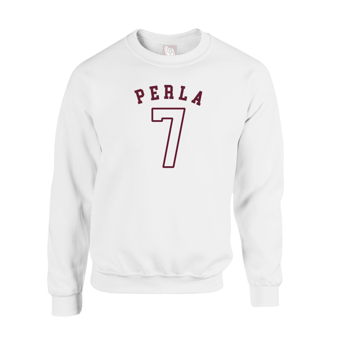 Fleece Crew — Shirsey Arch in White