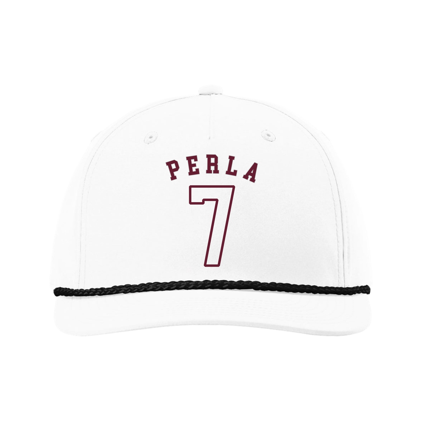 Five-Panel Classic Rope Cap — Shirsey Arch in White