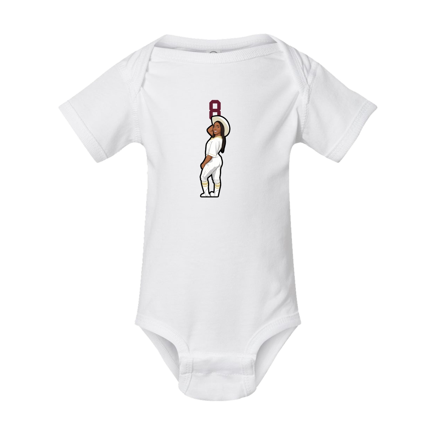 Baby Onesie — Number Top in White