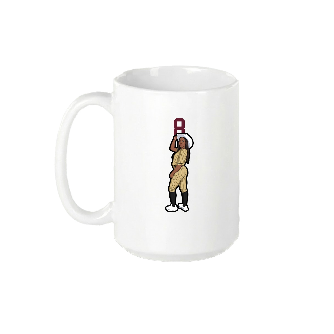 15oz Coffee Mug — Number Top in White