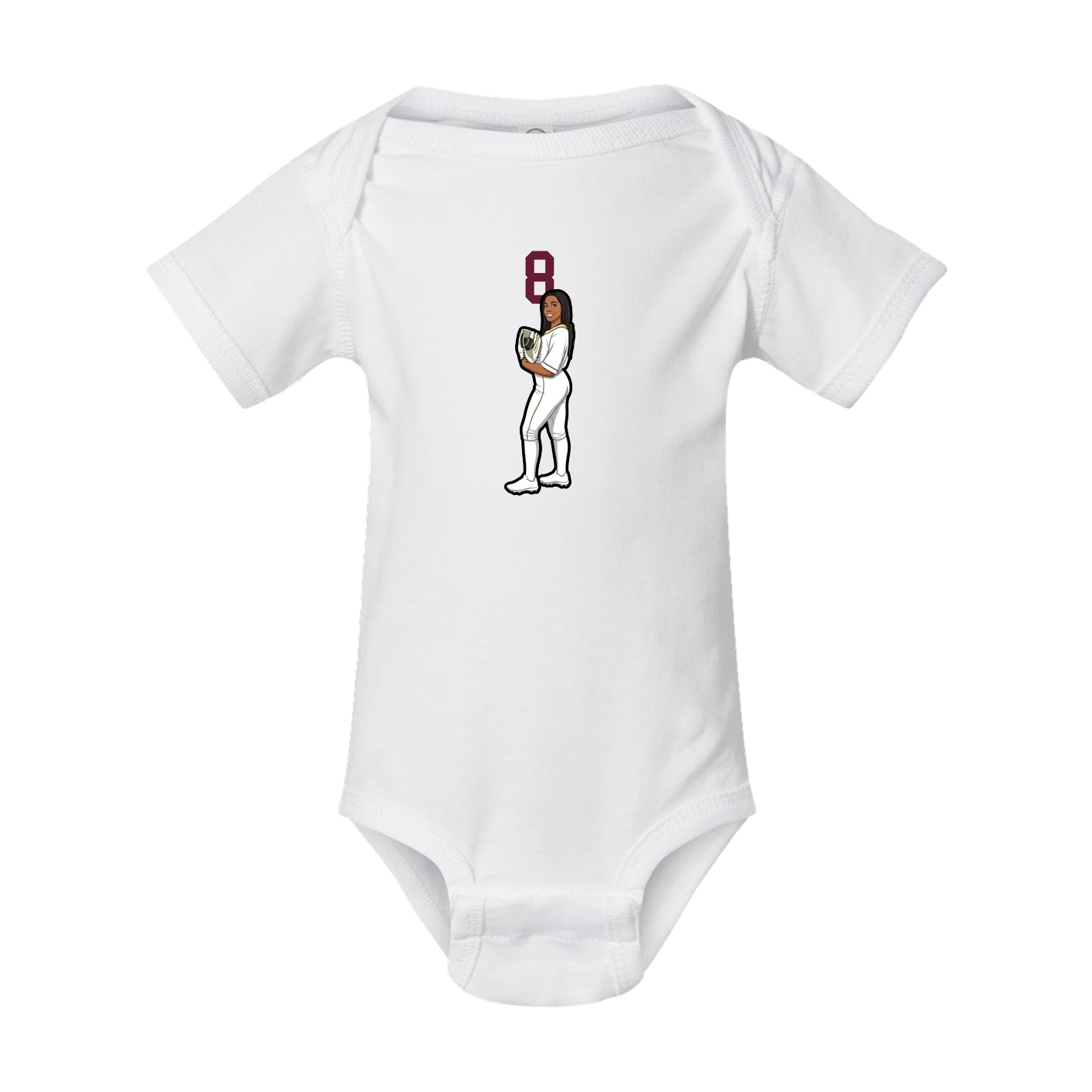 Baby Onesie — Number Top in White
