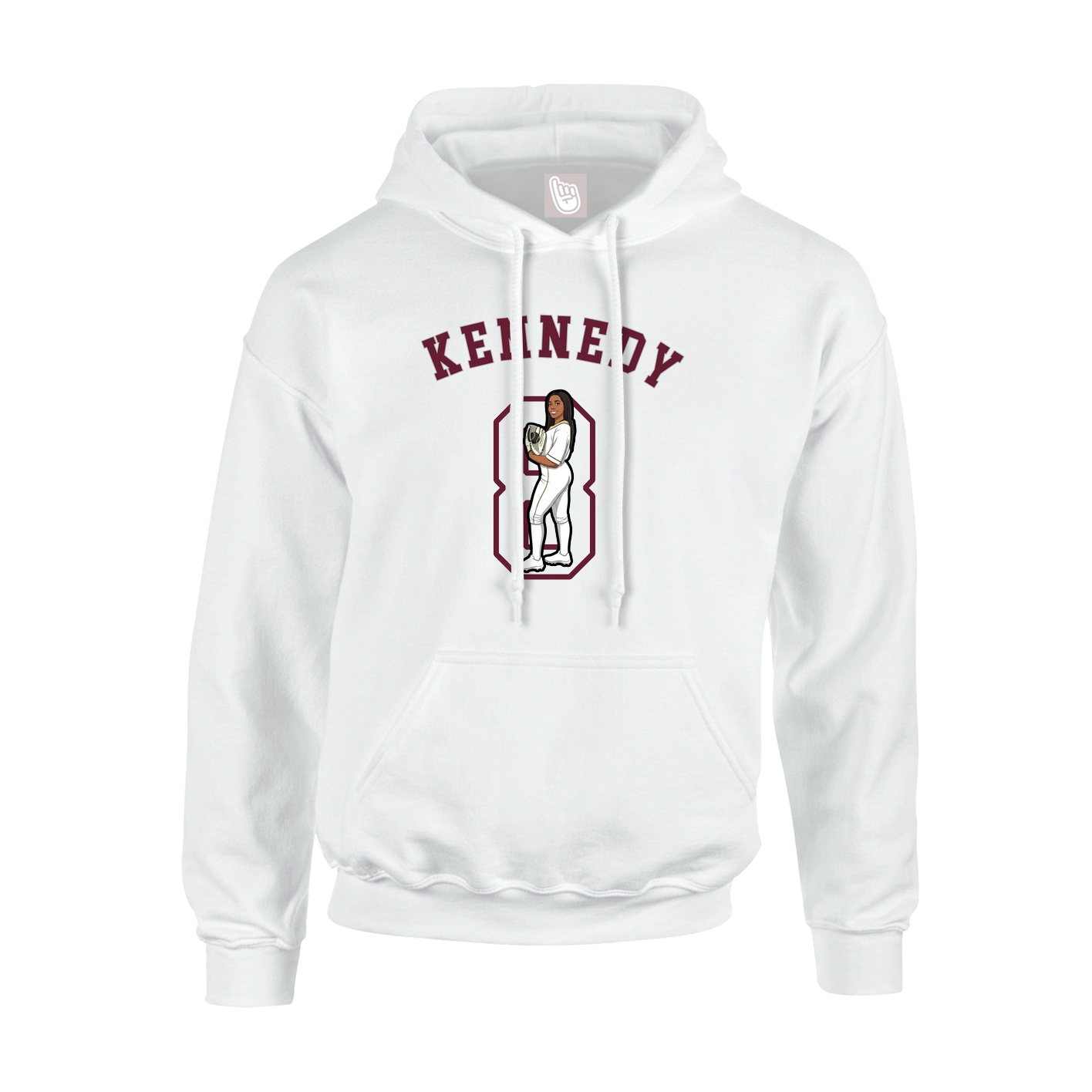 Youth Hoodie — Shirsey Arch in White