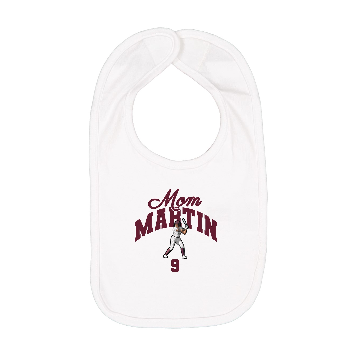 Infant Bib — Mothers Day Arch in White