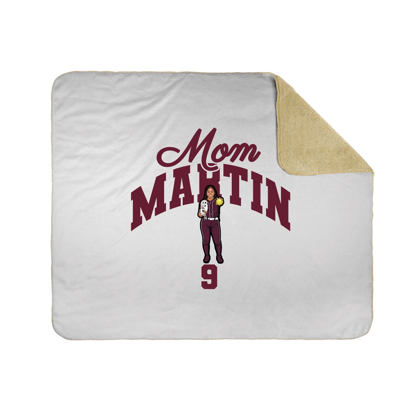 Throw Blanket — Mothers Day Arch in White