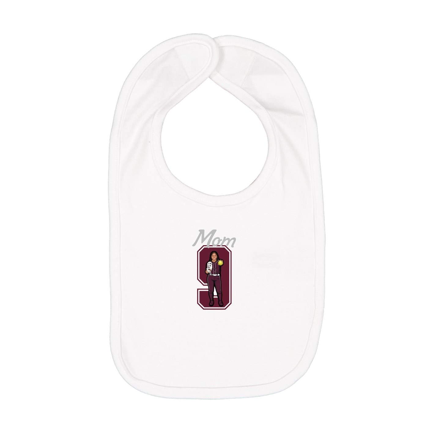 Infant Bib — Mothers Day Shirsey in White