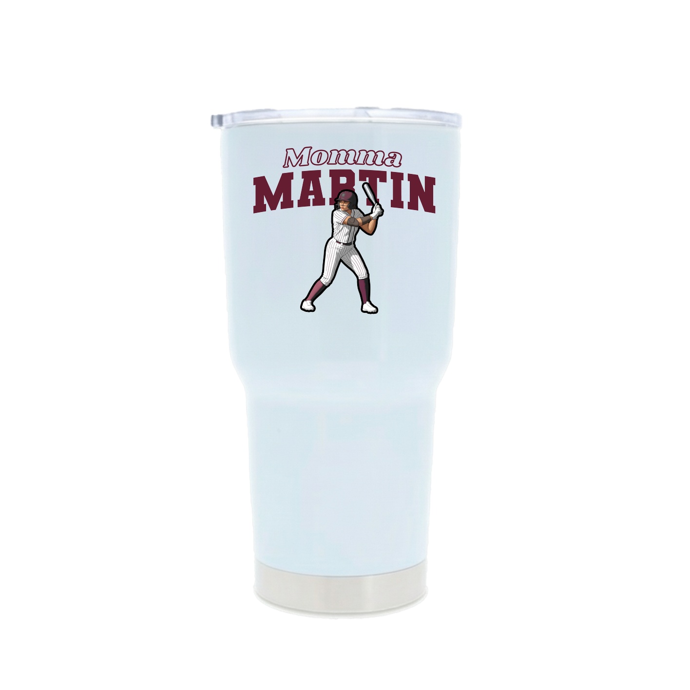 30oz Stainless Steel Tumbler — Mothers Day Block in White