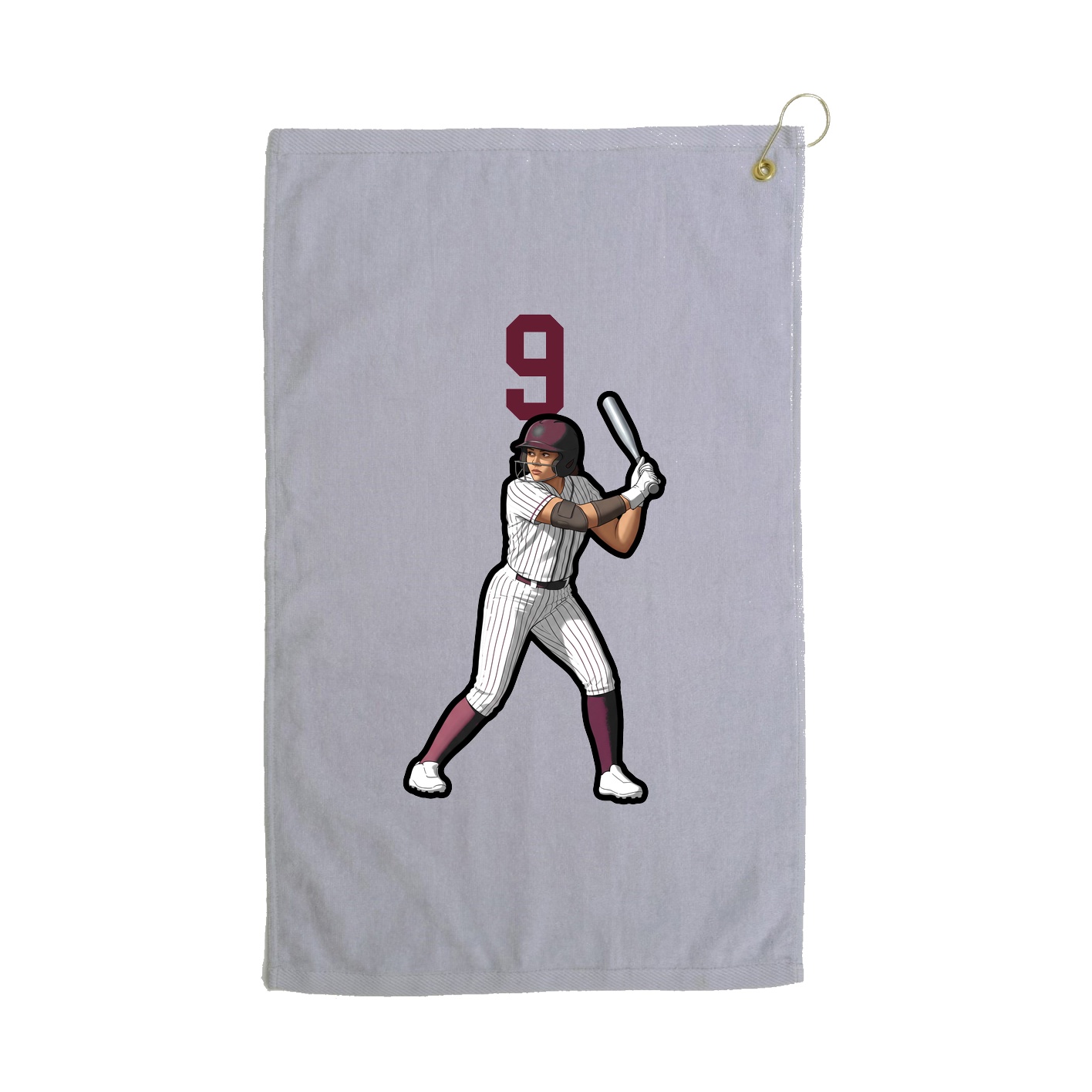 Golf Towel — Number Top in Grey