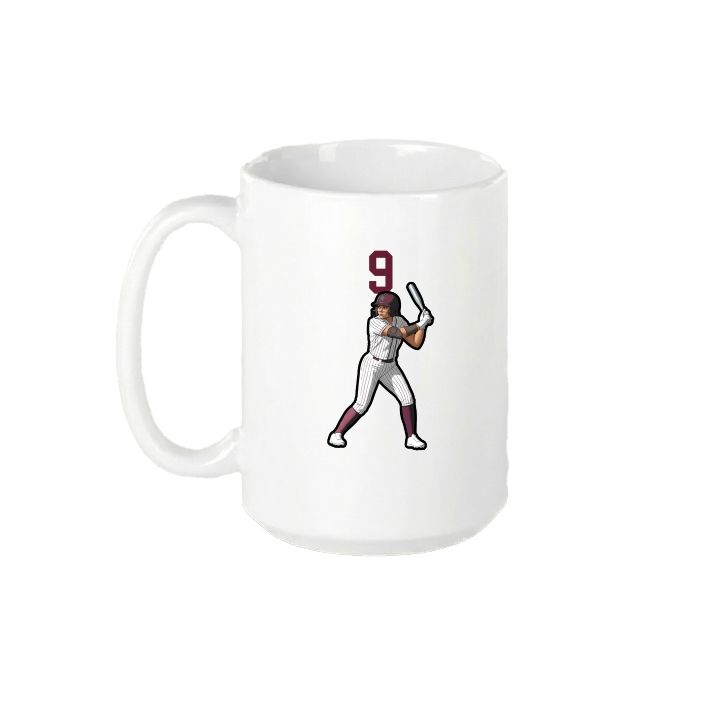 15oz Coffee Mug — Number Top in White
