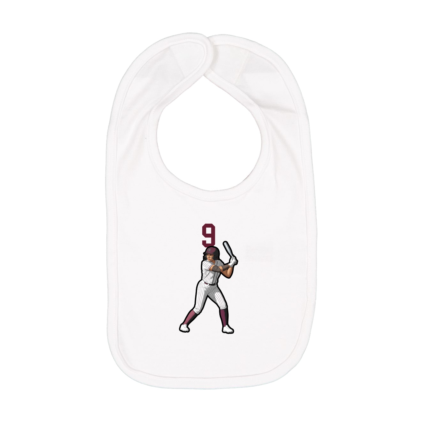Infant Bib — Number Top in White