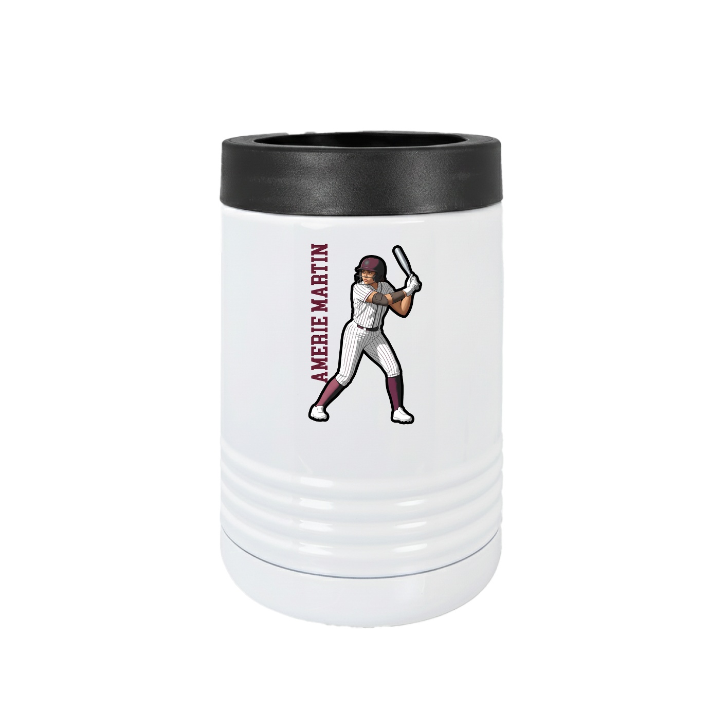 Beverage Holder — Name Vertical in White
