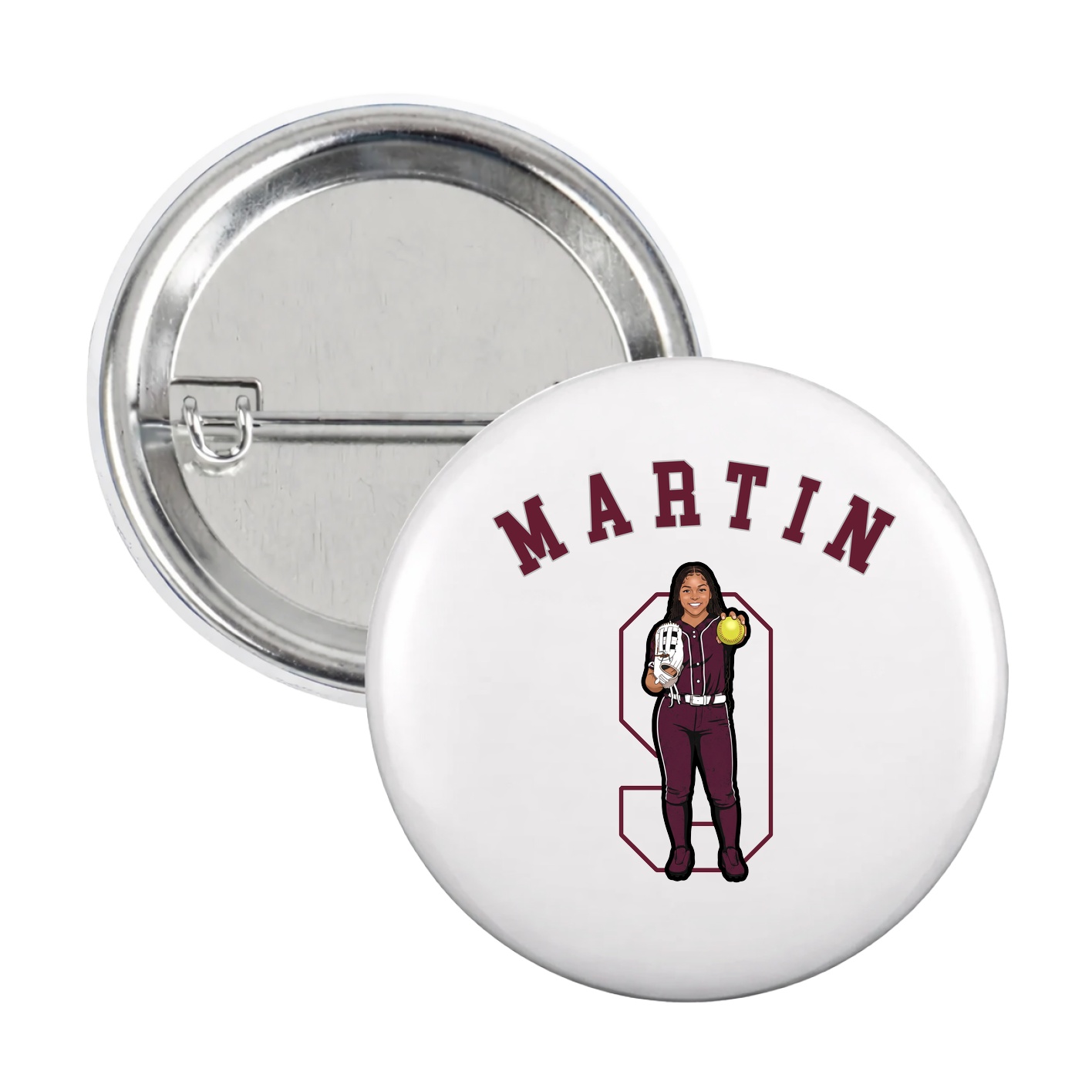 Game Day Button — Shirsey Arch in White