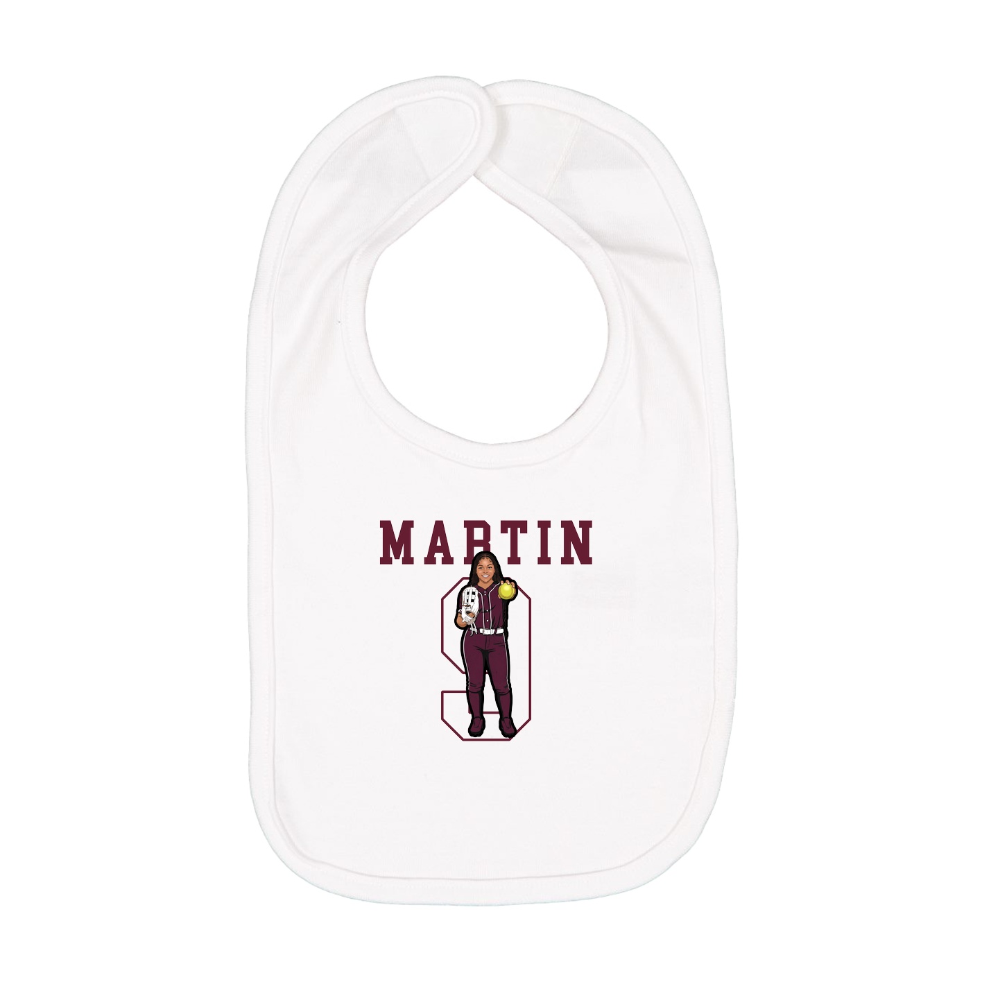 Infant Bib — Shirsey in White