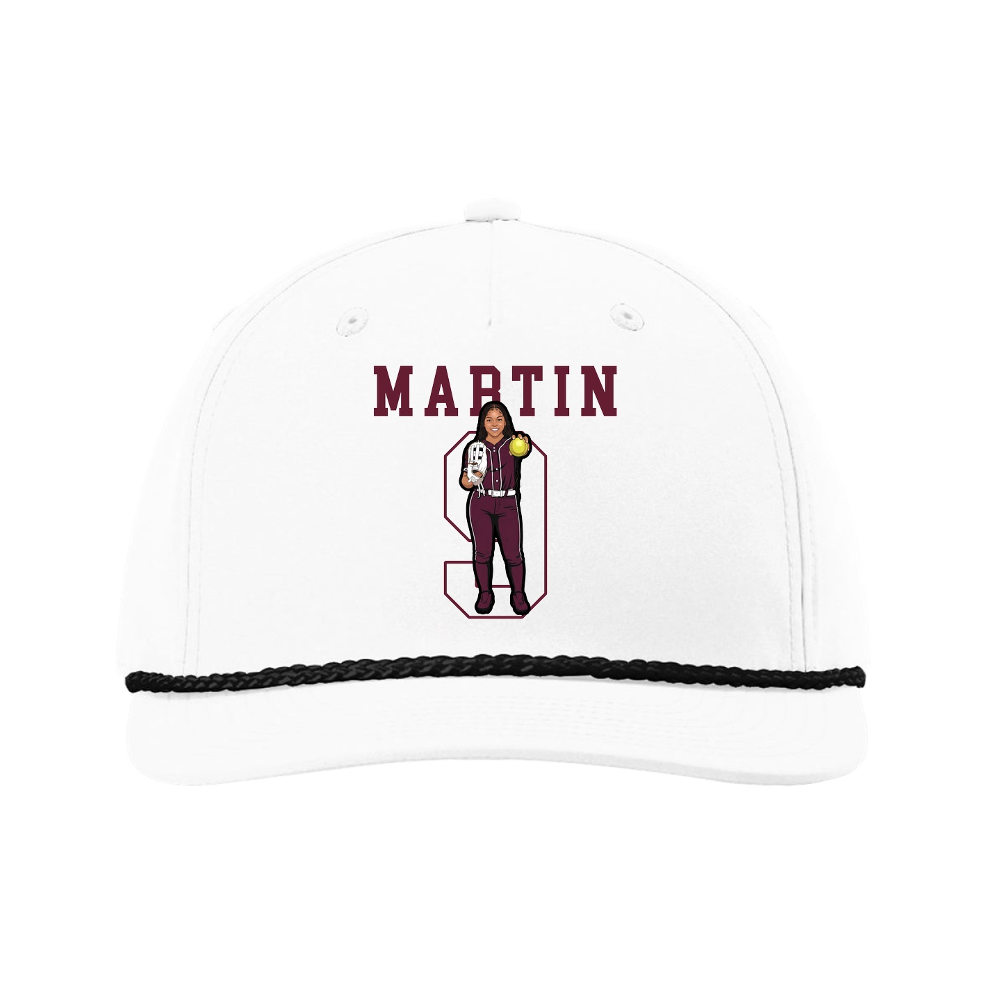 Five-Panel Classic Rope Cap — Shirsey in White