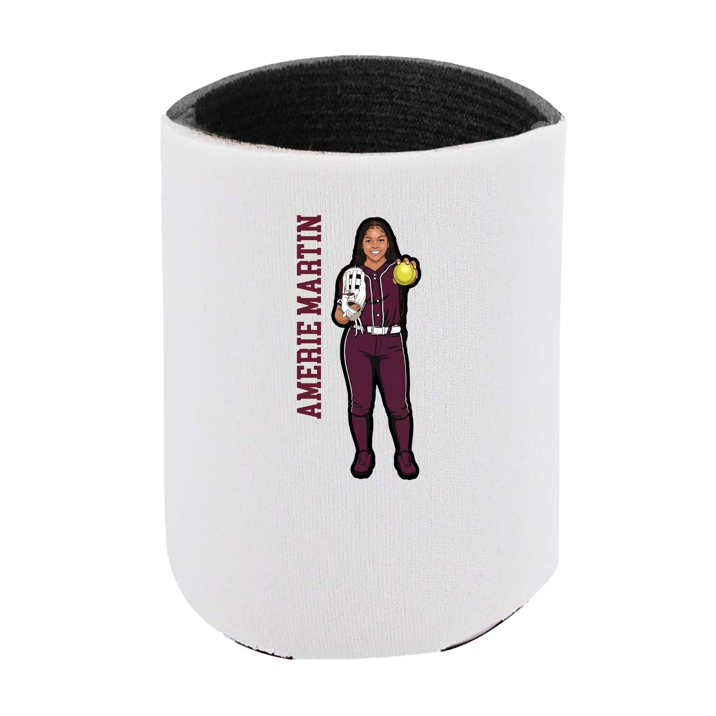 Can Holder — Name Vertical in White