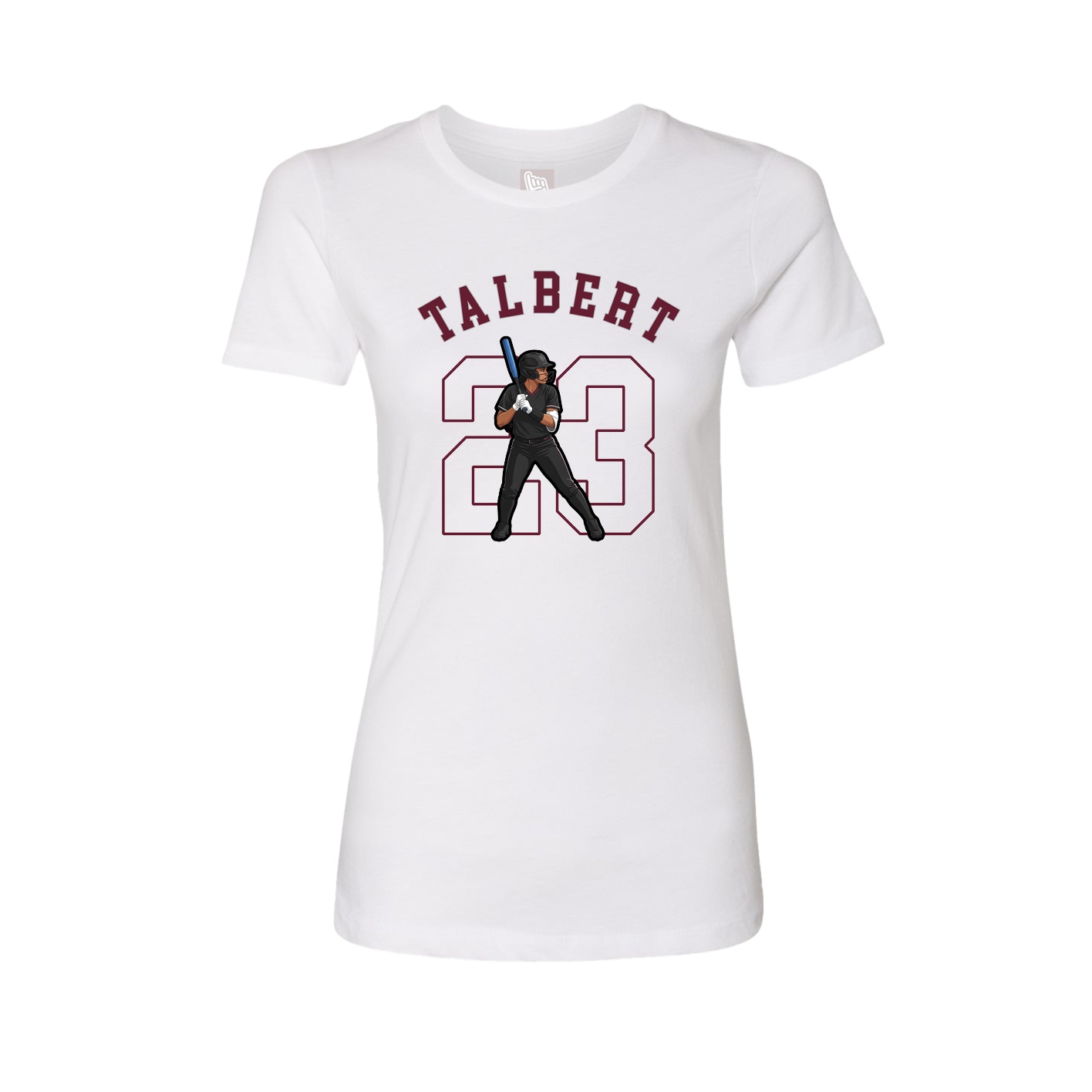 Fitted Women's Tee — Shirsey Arch in White