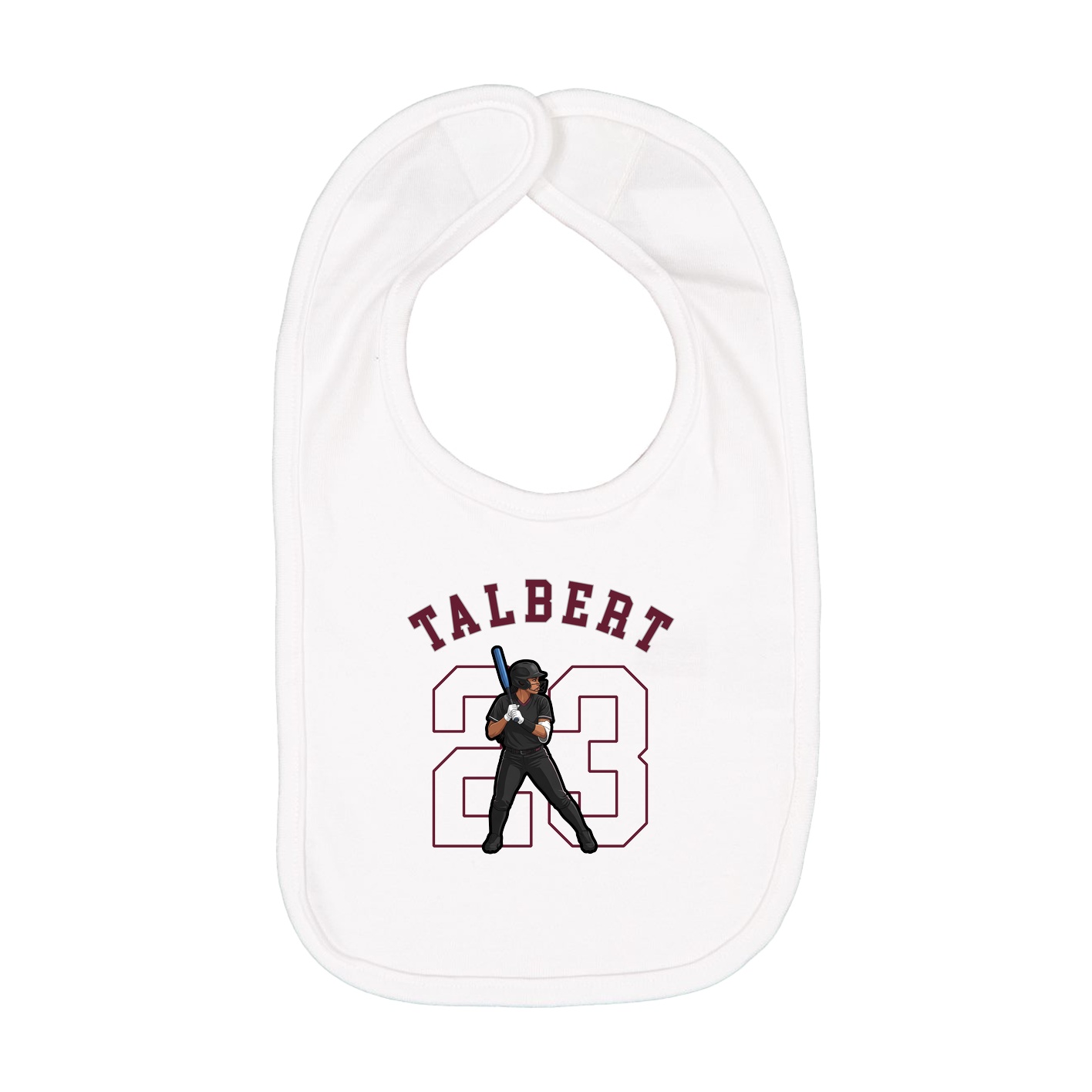 Infant Bib — Shirsey Arch in White