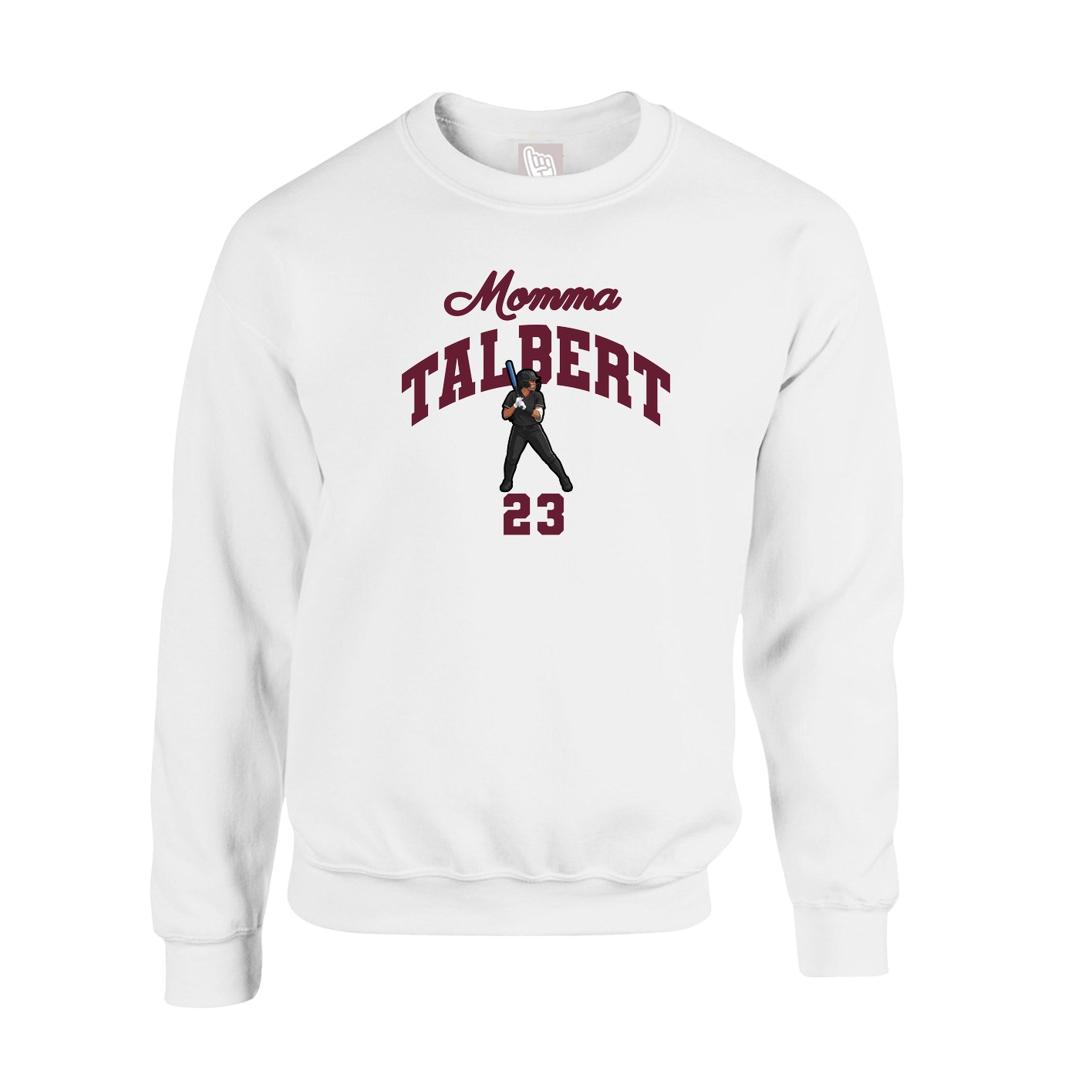 Fleece Crew — Mothers Day Arch in White