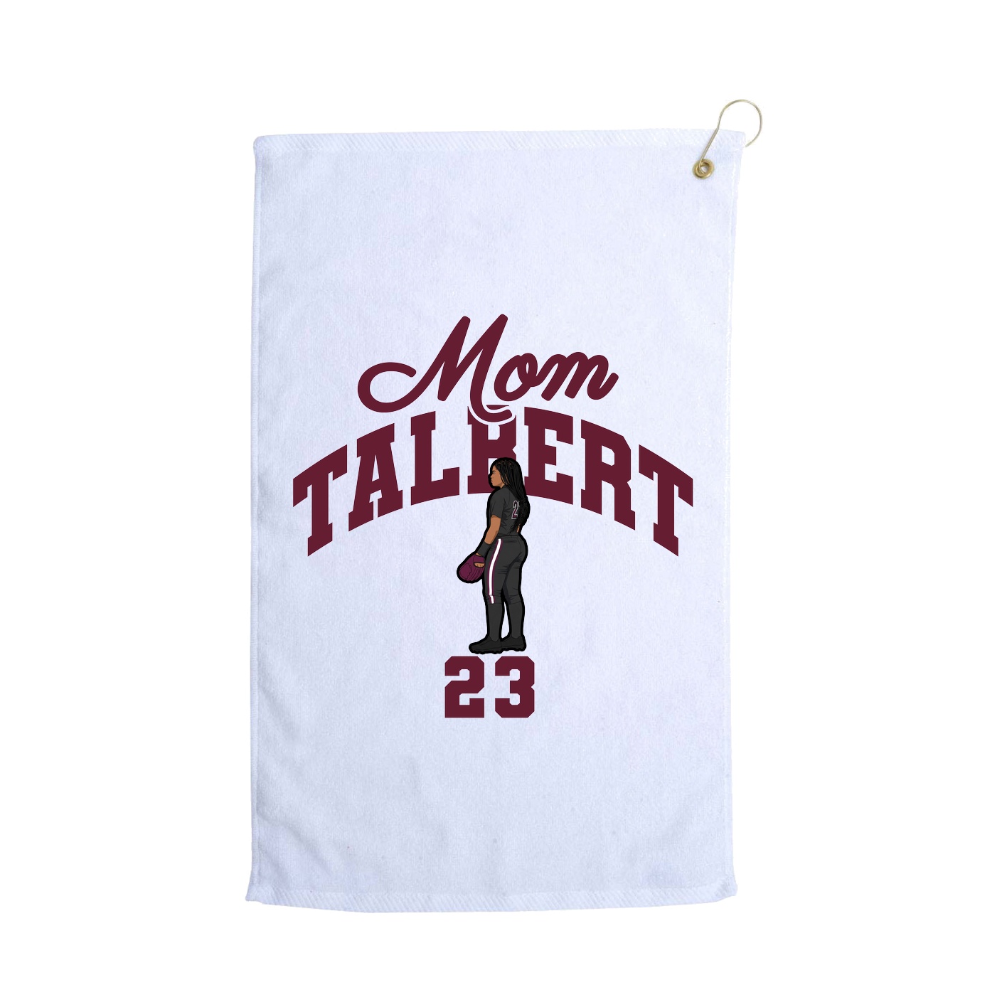 Golf Towel — Mothers Day Arch in White