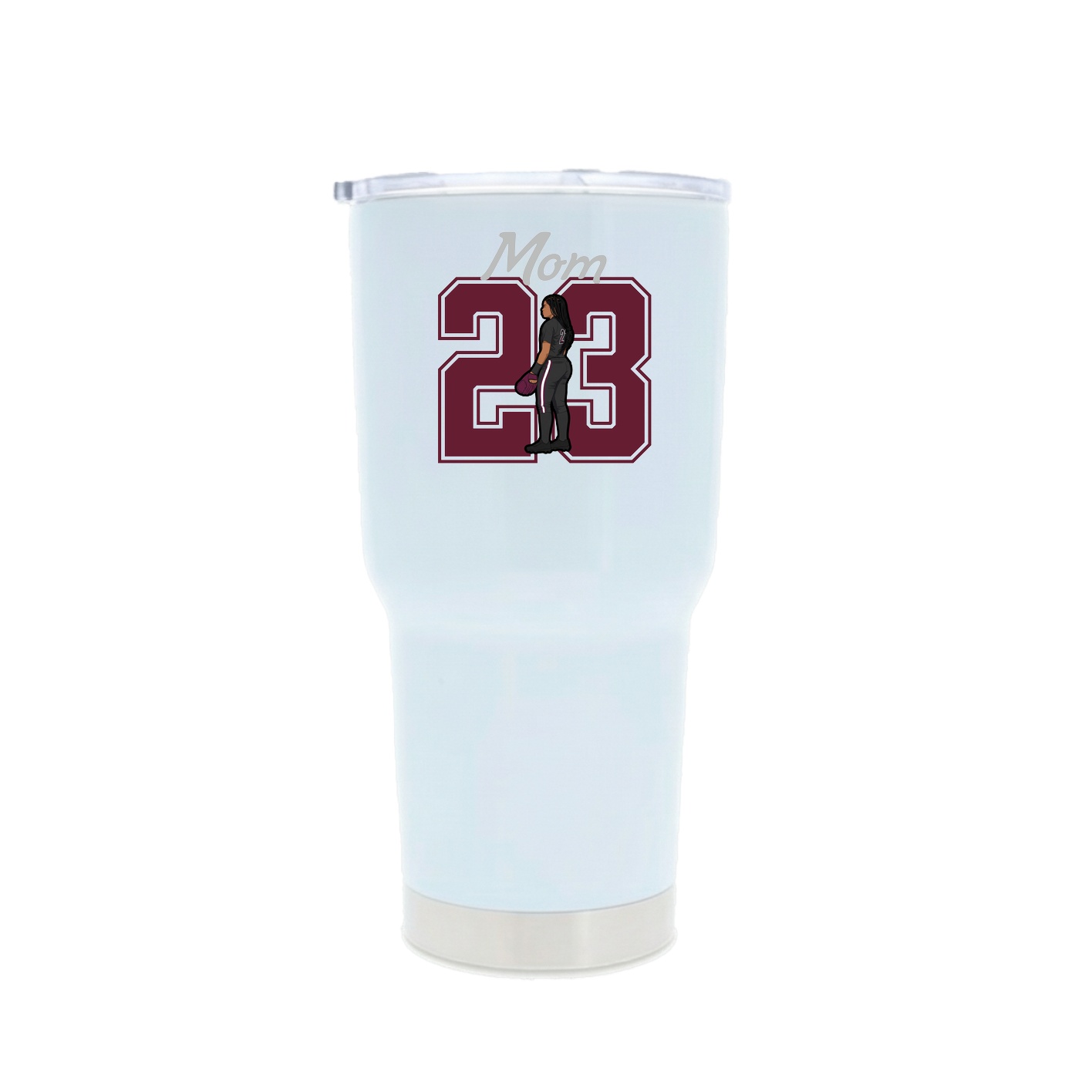 30oz Stainless Steel Tumbler — Mothers Day Shirsey in White