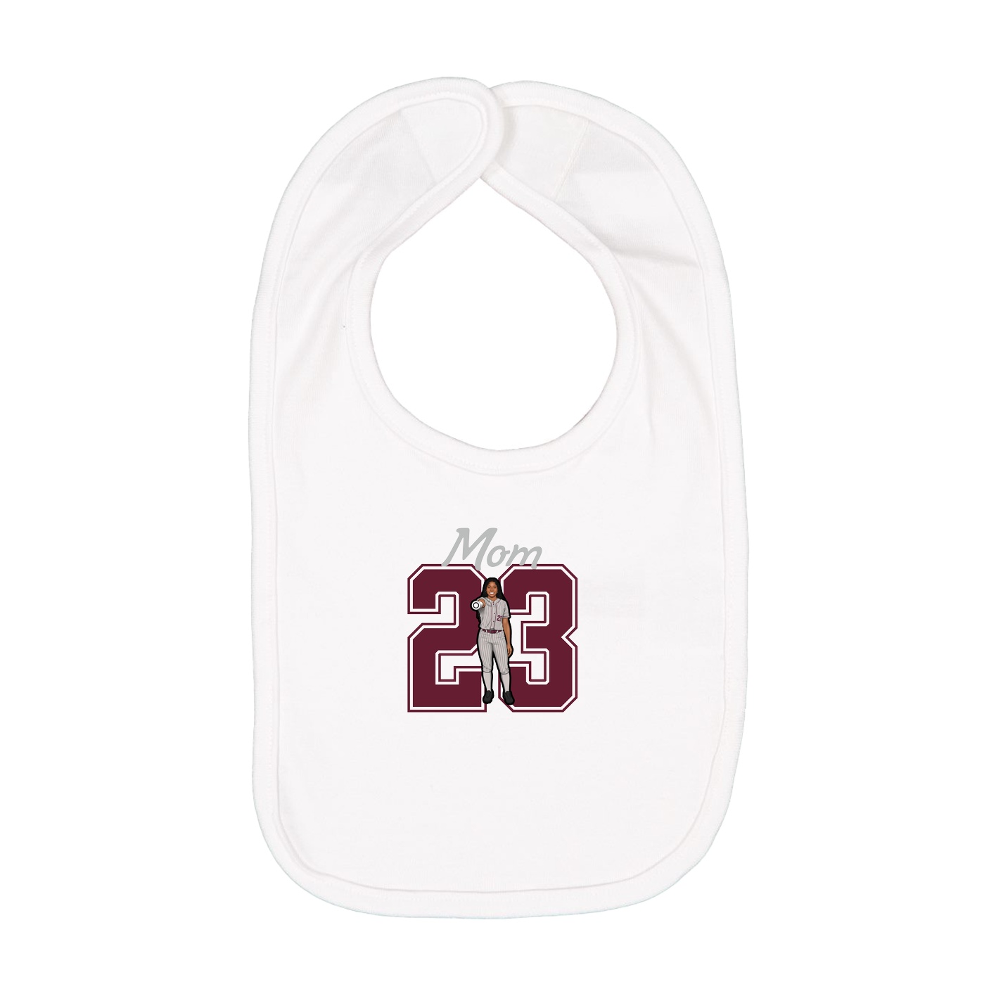 Infant Bib — Mothers Day Shirsey in White