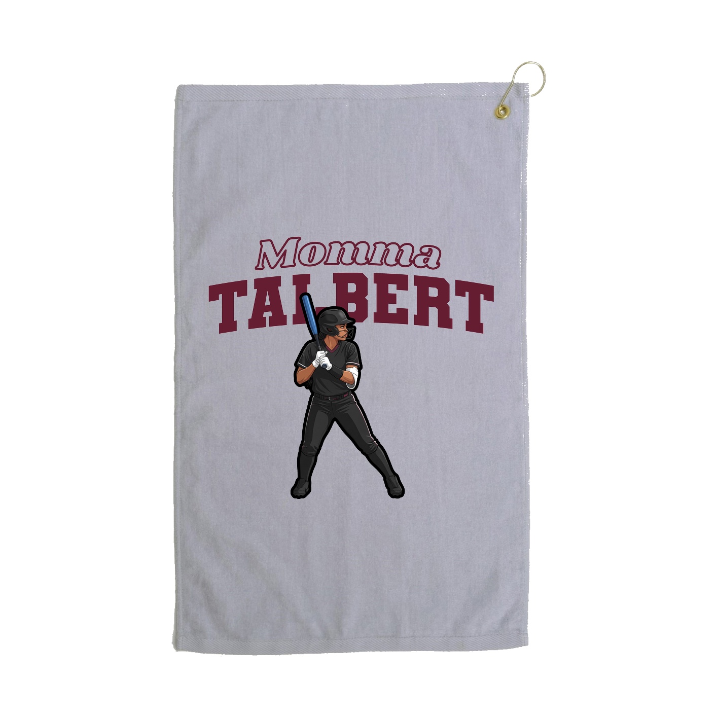 Golf Towel — Mothers Day Block in Grey