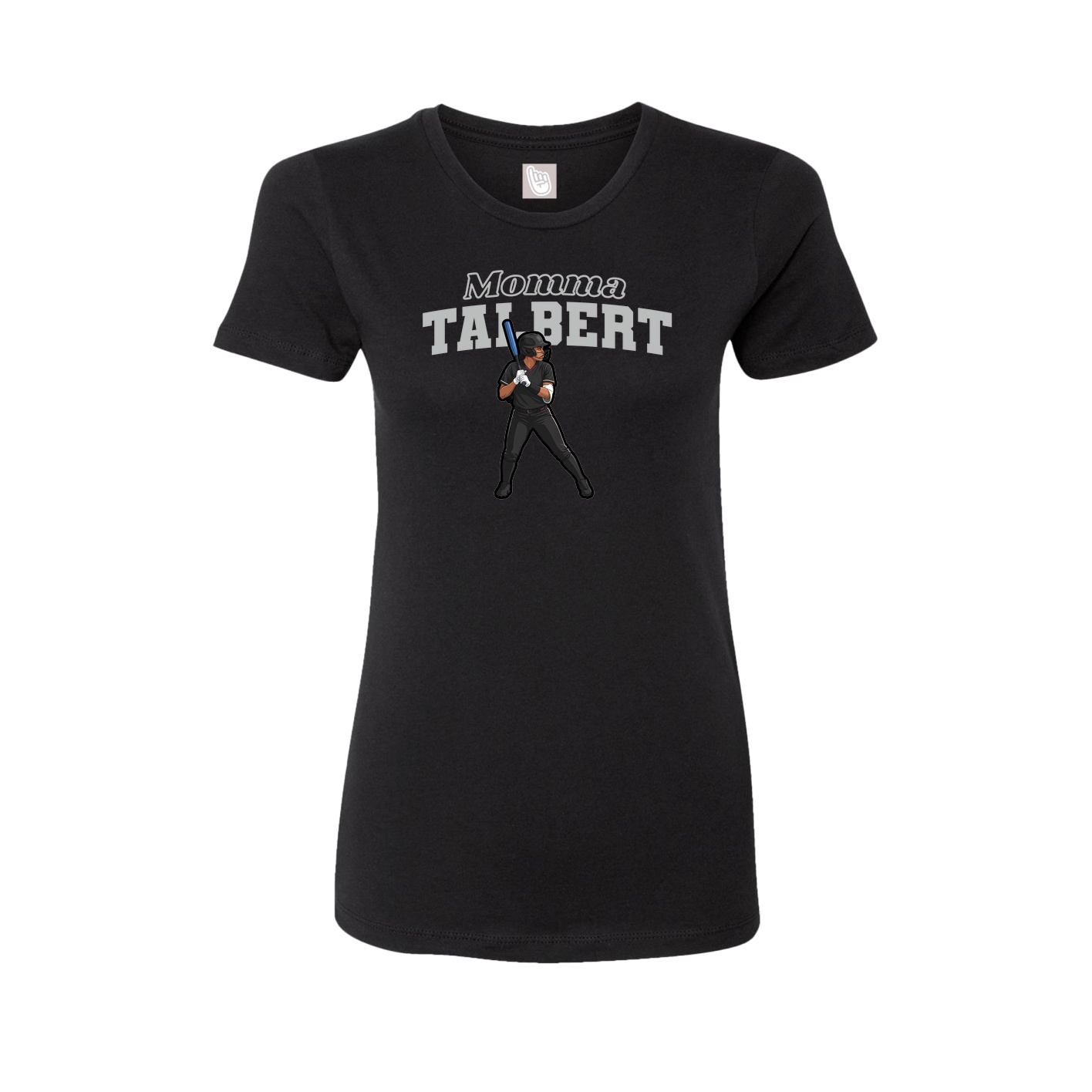 Womens Tee — Mothers Day Block in Black