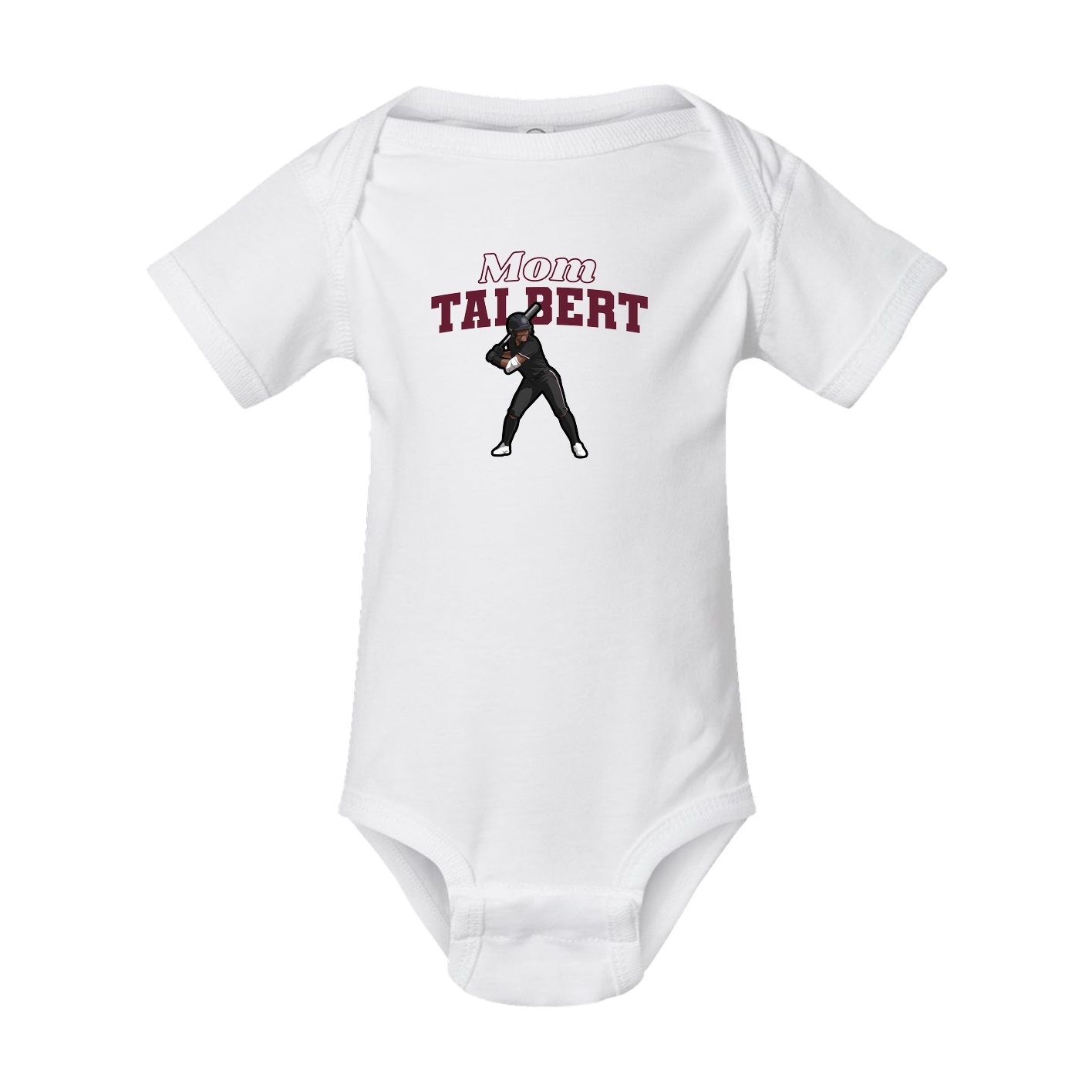 Baby Onesie — Mothers Day Block in White
