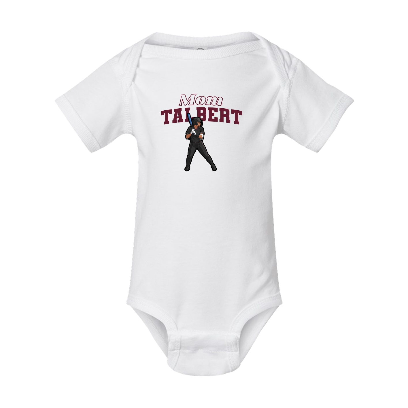 Baby Onesie — Mothers Day Block in White