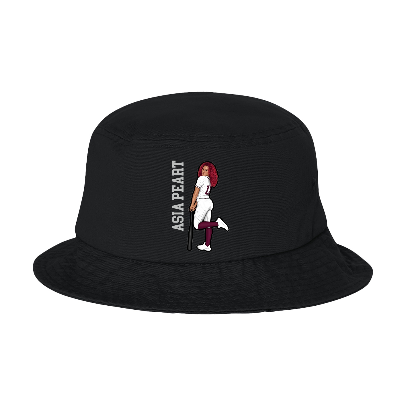 Bucket Cap — Name Vertical in Black