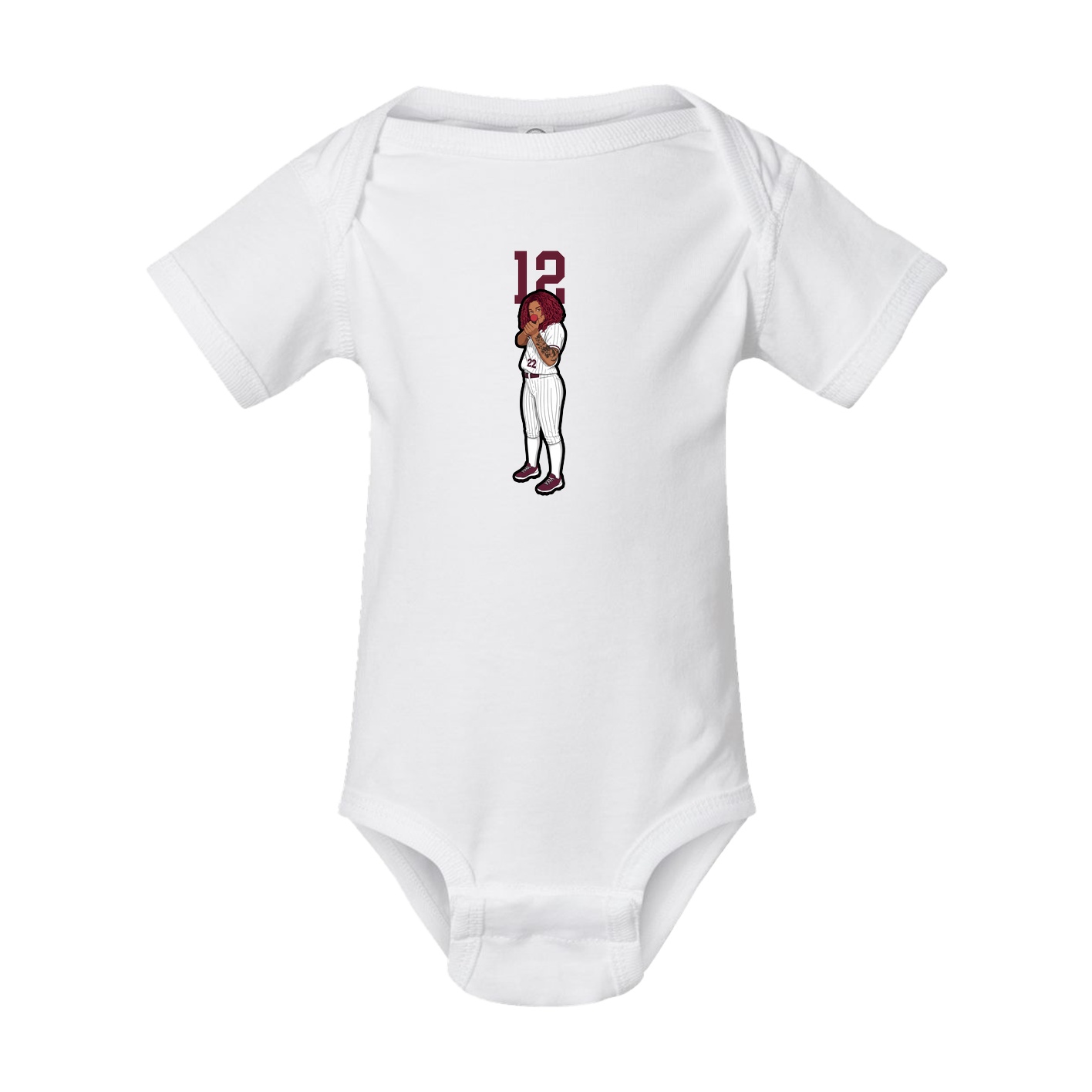 Baby Onesie — Number Top in White