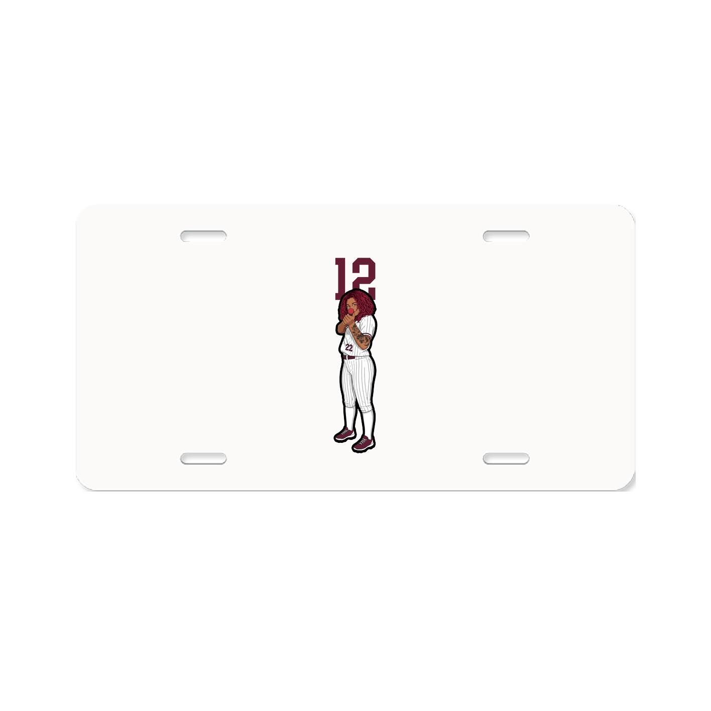License Plate — Number Top in Classic