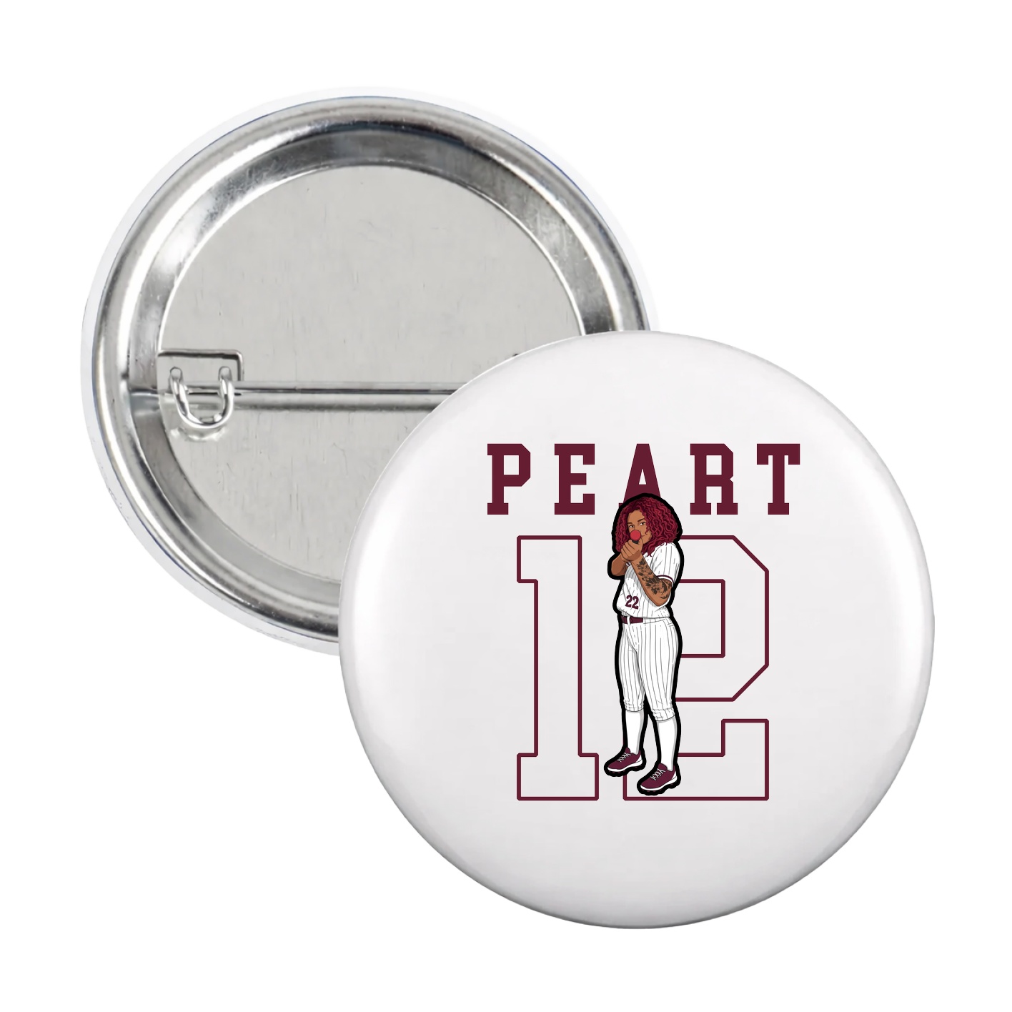 Game Day Button — Shirsey in White