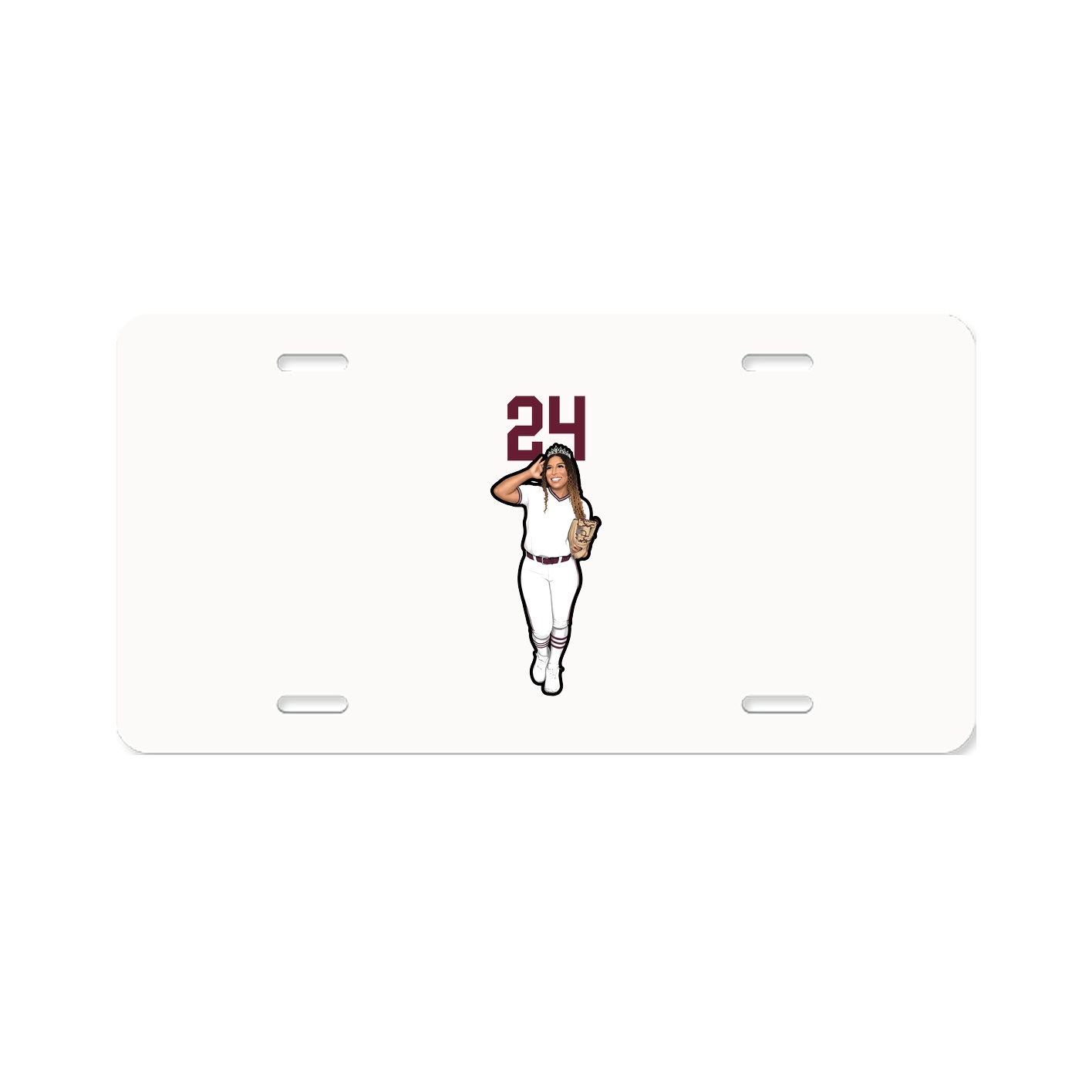 License Plate — Number Top in Classic