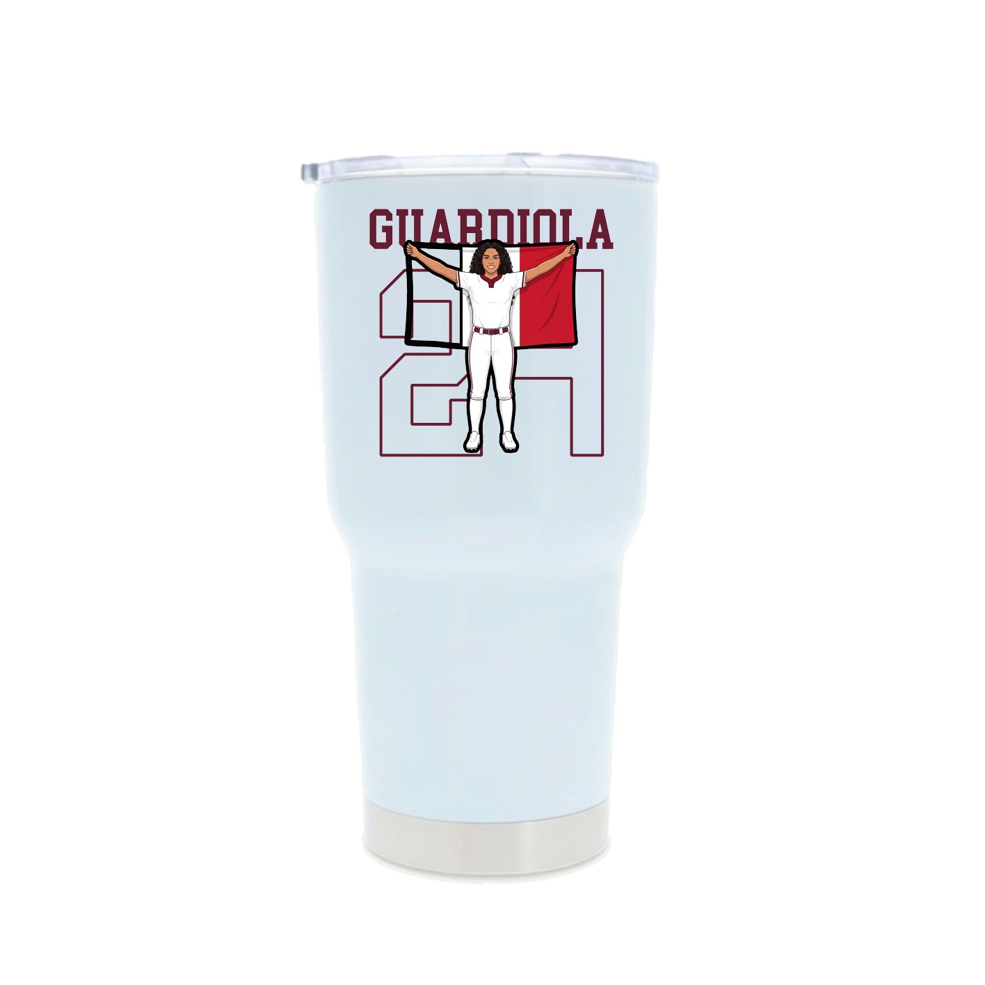 30oz Stainless Steel Tumbler — Shirsey in White