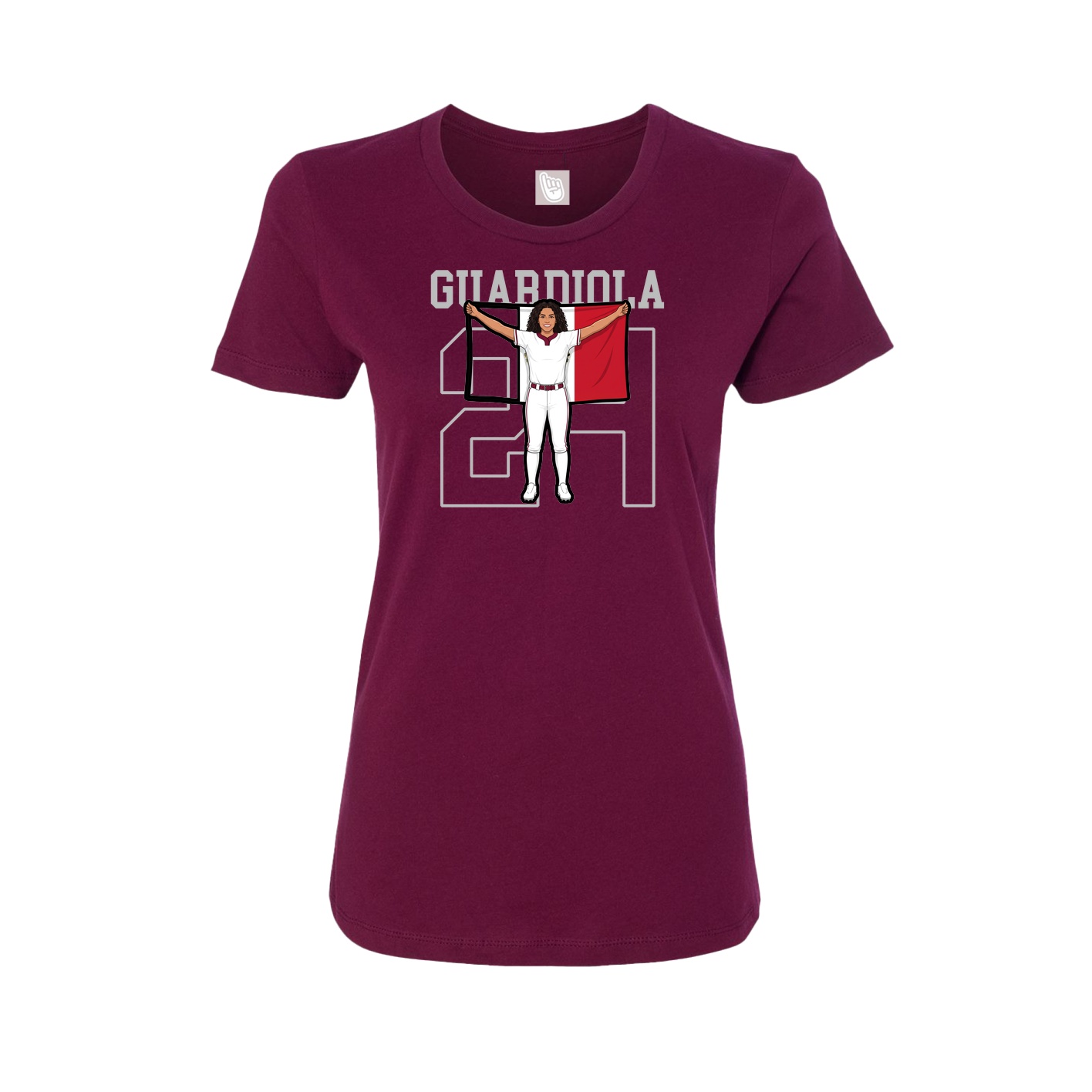 Fitted Women's Tee — Shirsey in Maroon