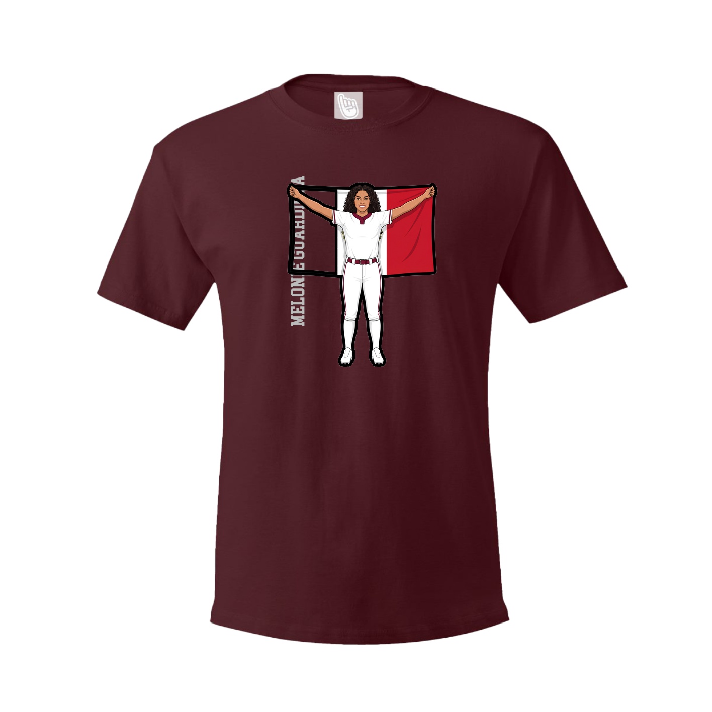 Tee — Name Vertical in Maroon