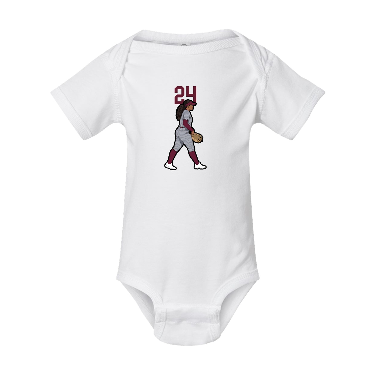 Baby Onesie — Number Top in White