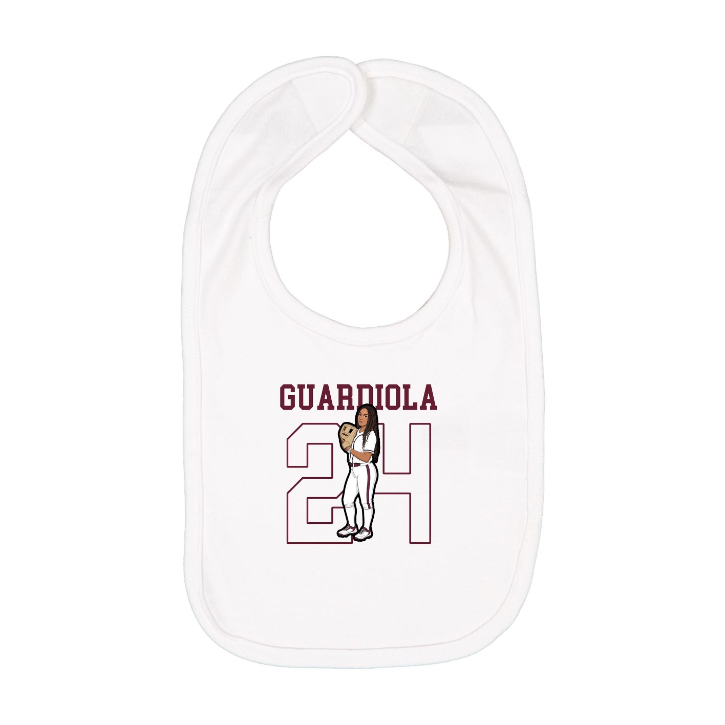 Infant Bib — Shirsey in White