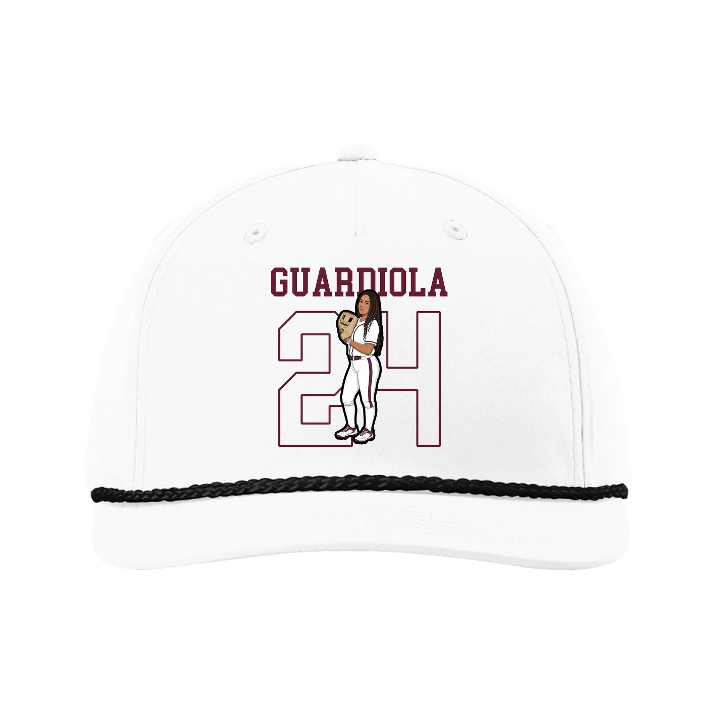 Five-Panel Classic Rope Cap — Shirsey in White
