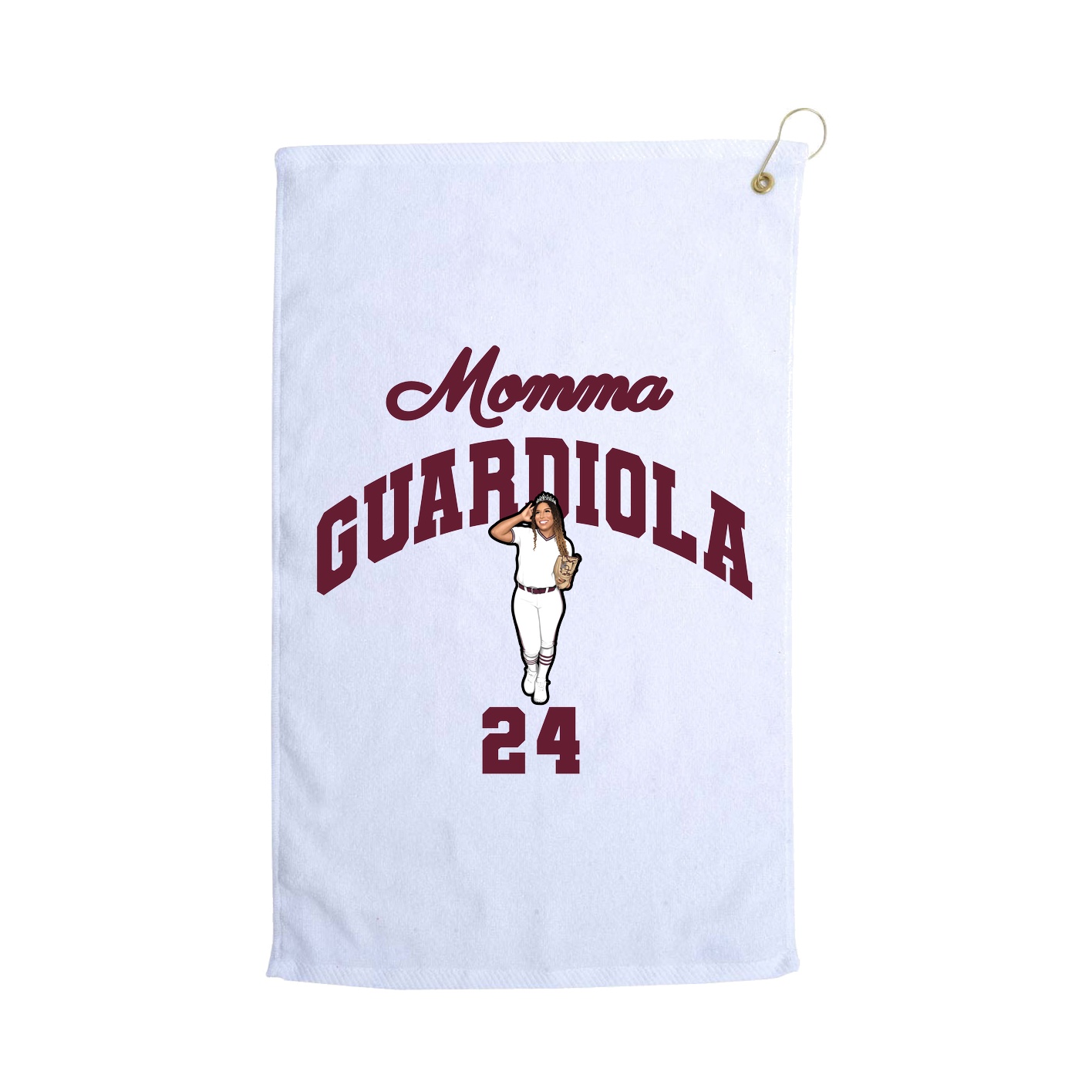 Golf Towel — Mothers Day Arch in White