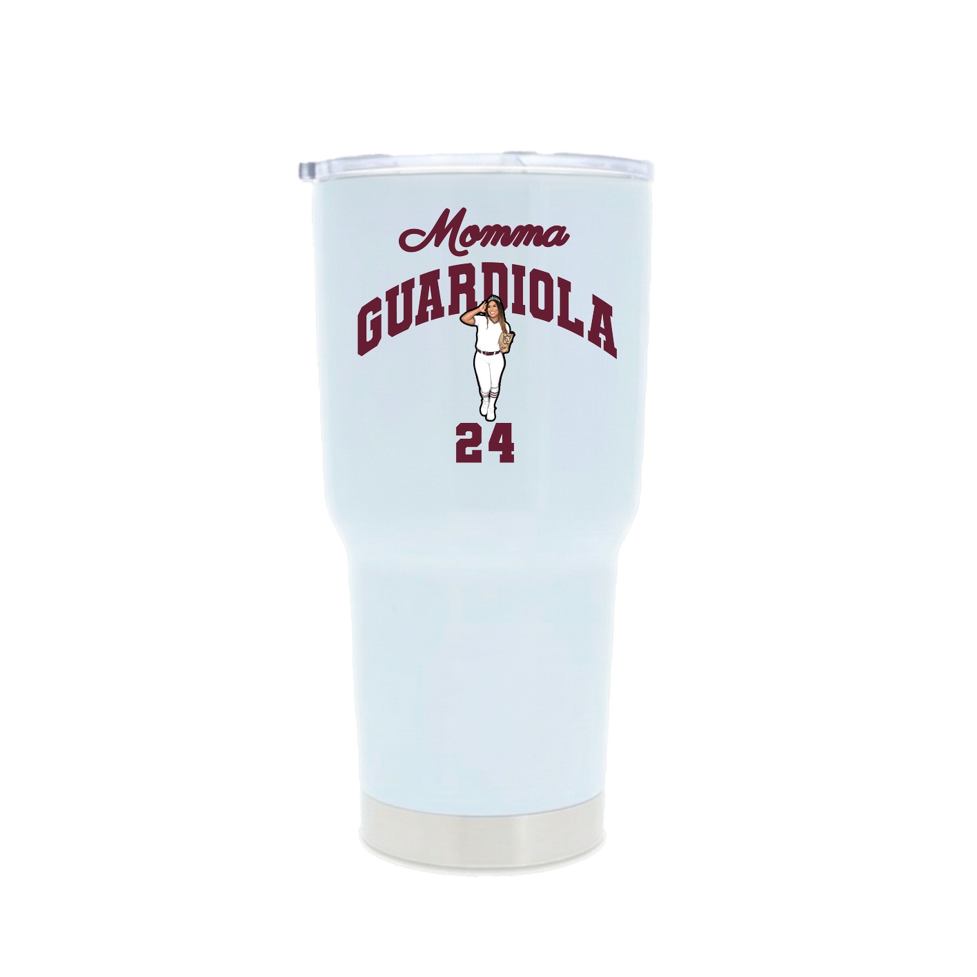 30oz Stainless Steel Tumbler — Mothers Day Arch in White