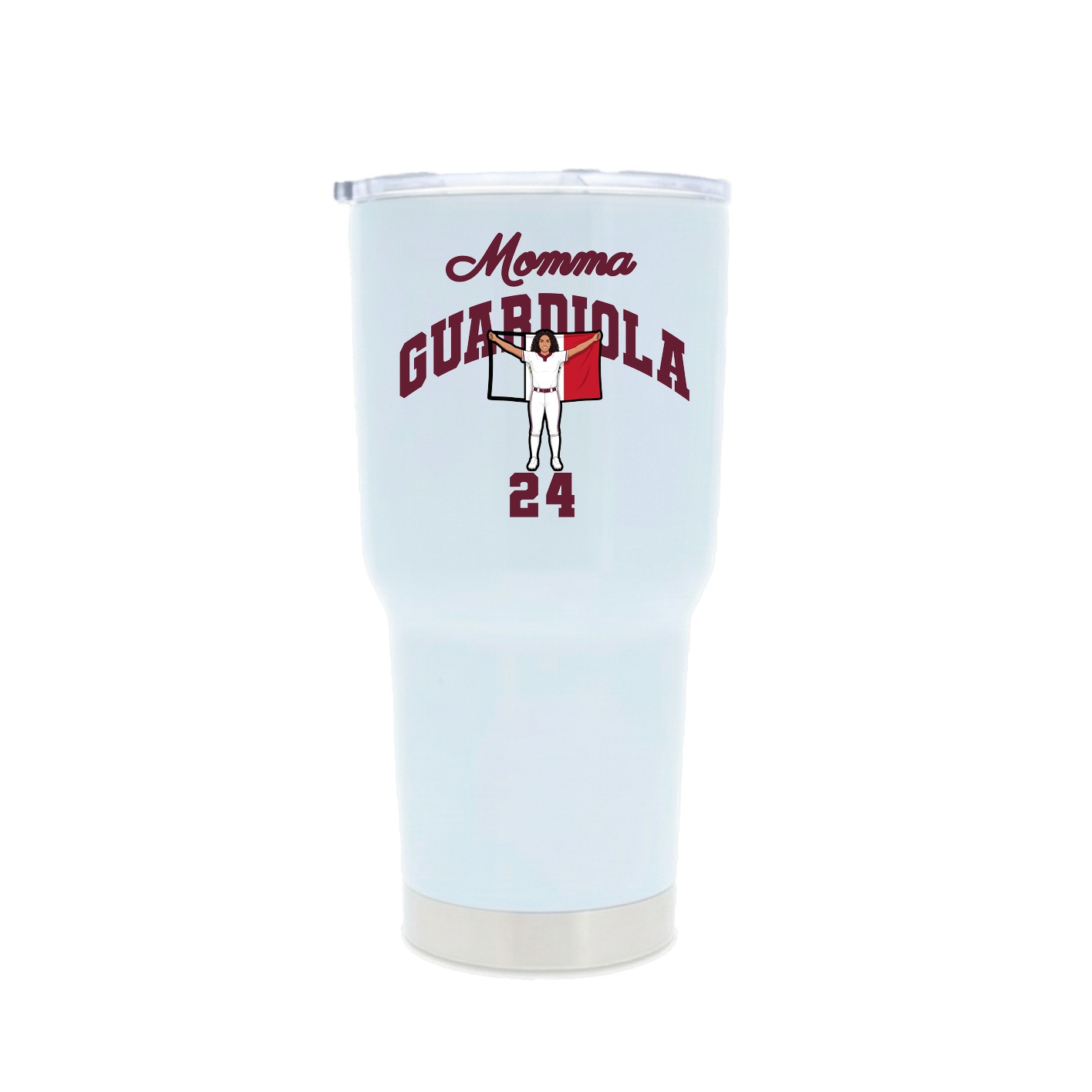 30oz Stainless Steel Tumbler — Mothers Day Arch in White
